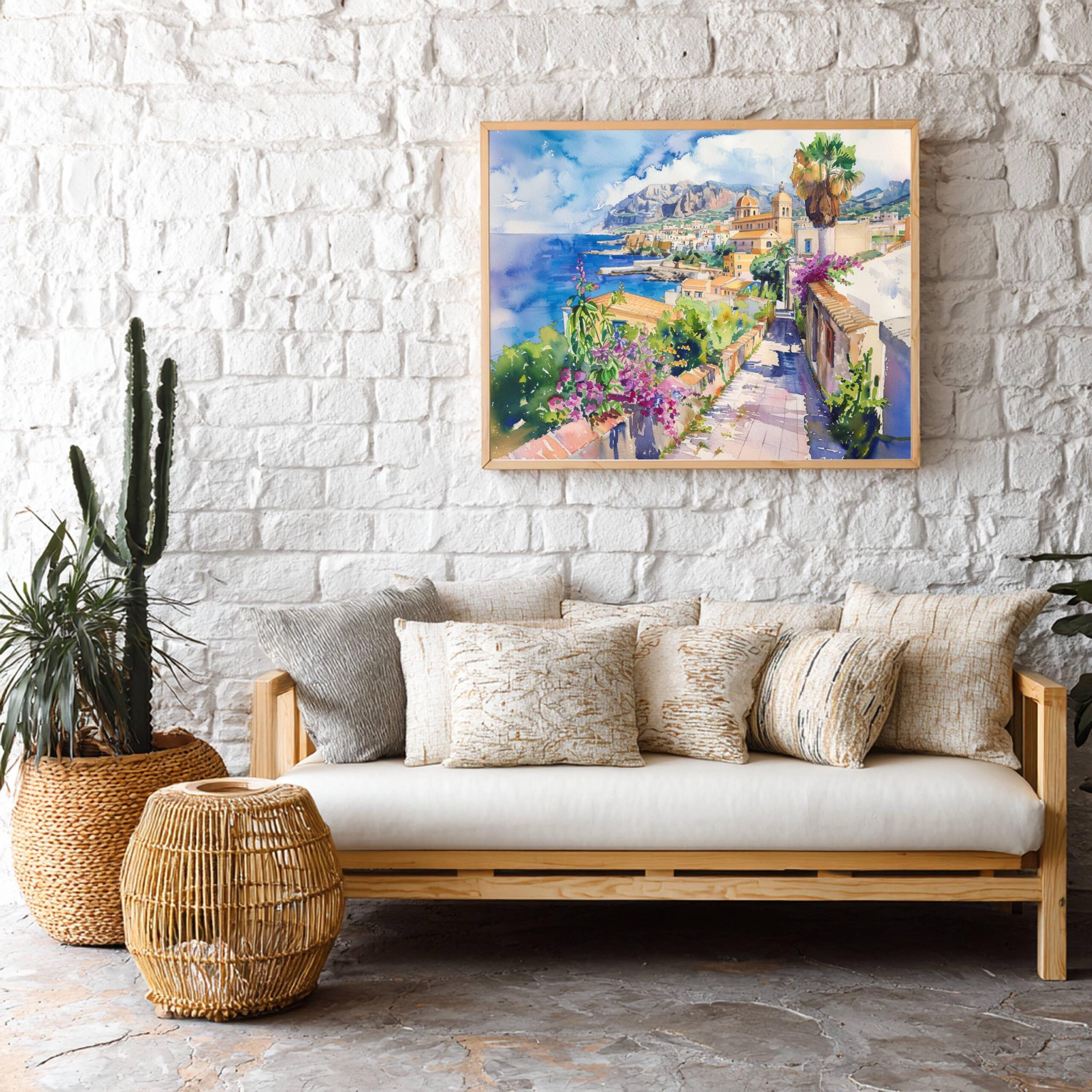 San Vito Lo Capo Sicily Italy Watercolor: Italian Travel Art Poster - Image 3