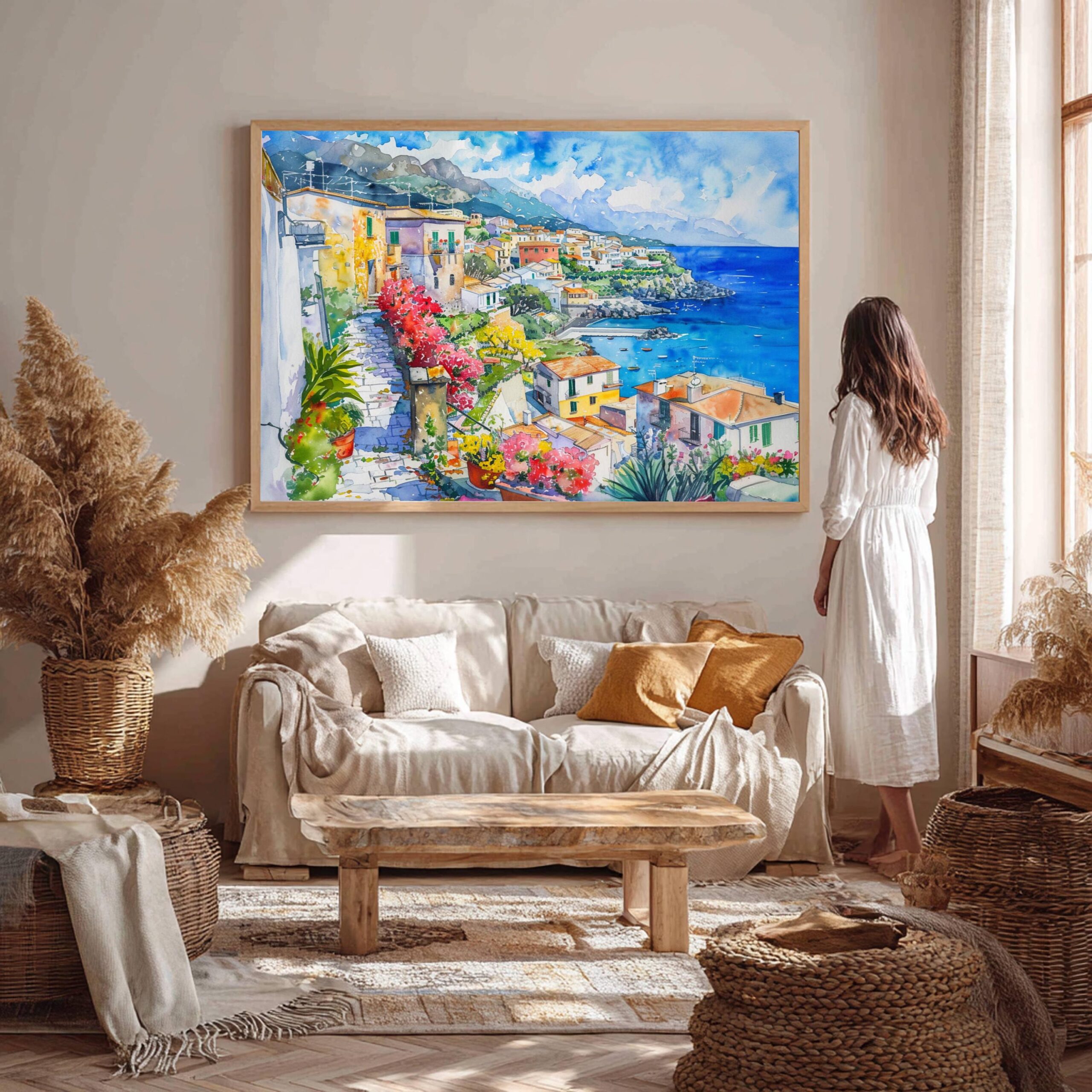 Gallipoli Apulia Southern Italy Watercolor: Italian Travel Art Poster - Image 6