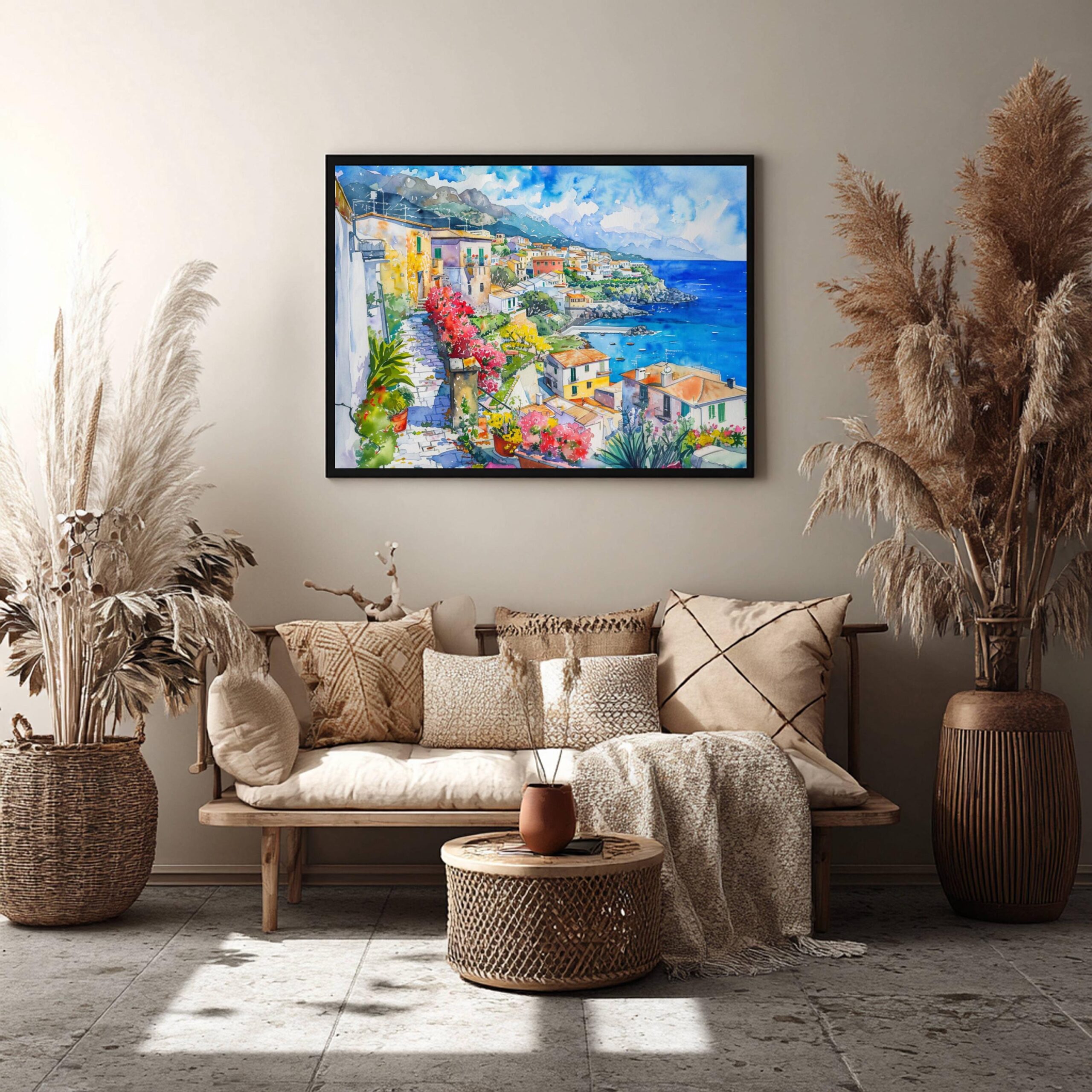 Gallipoli Apulia Southern Italy Watercolor: Italian Travel Art Poster - Image 8