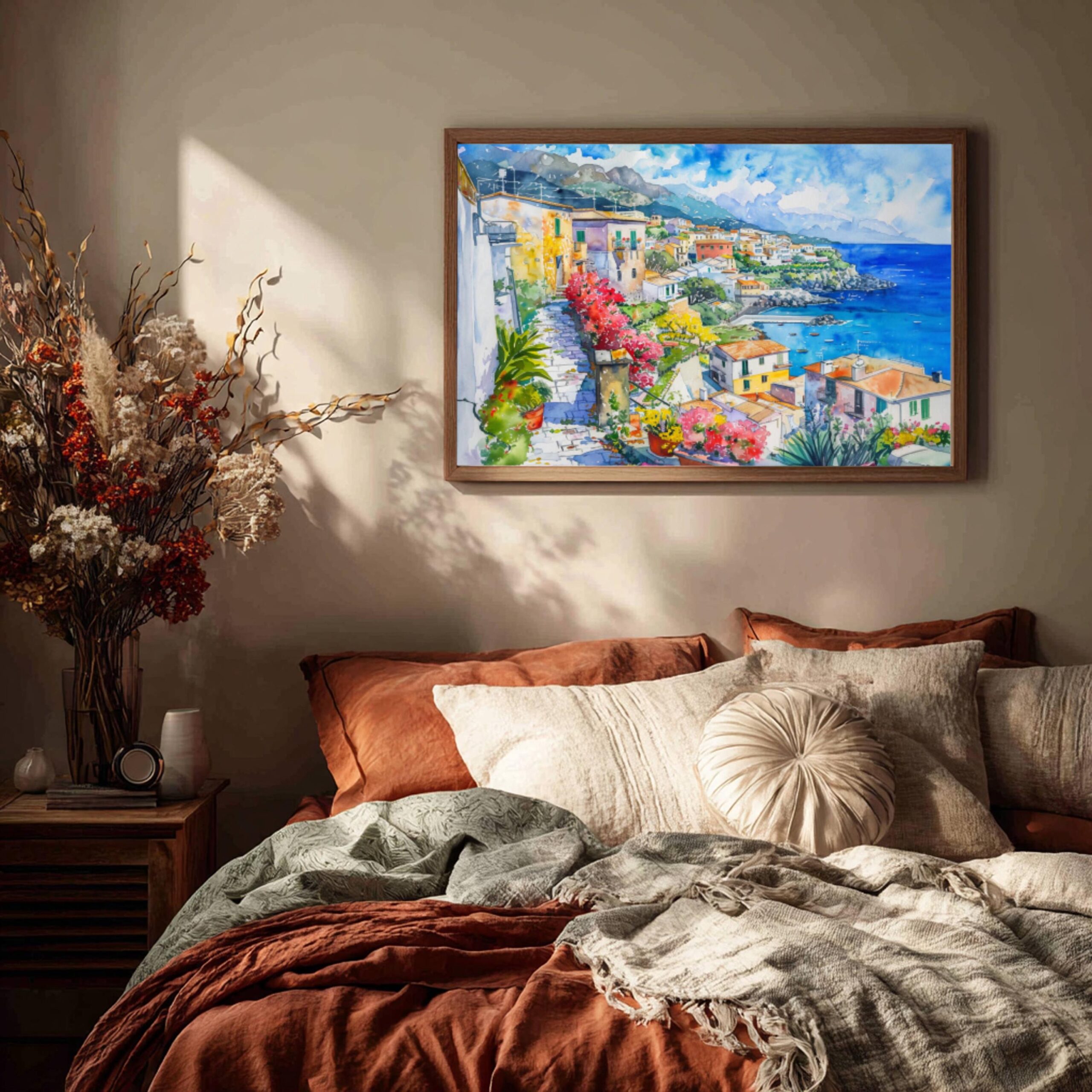 Gallipoli Apulia Southern Italy Watercolor: Italian Travel Art Poster - Image 9