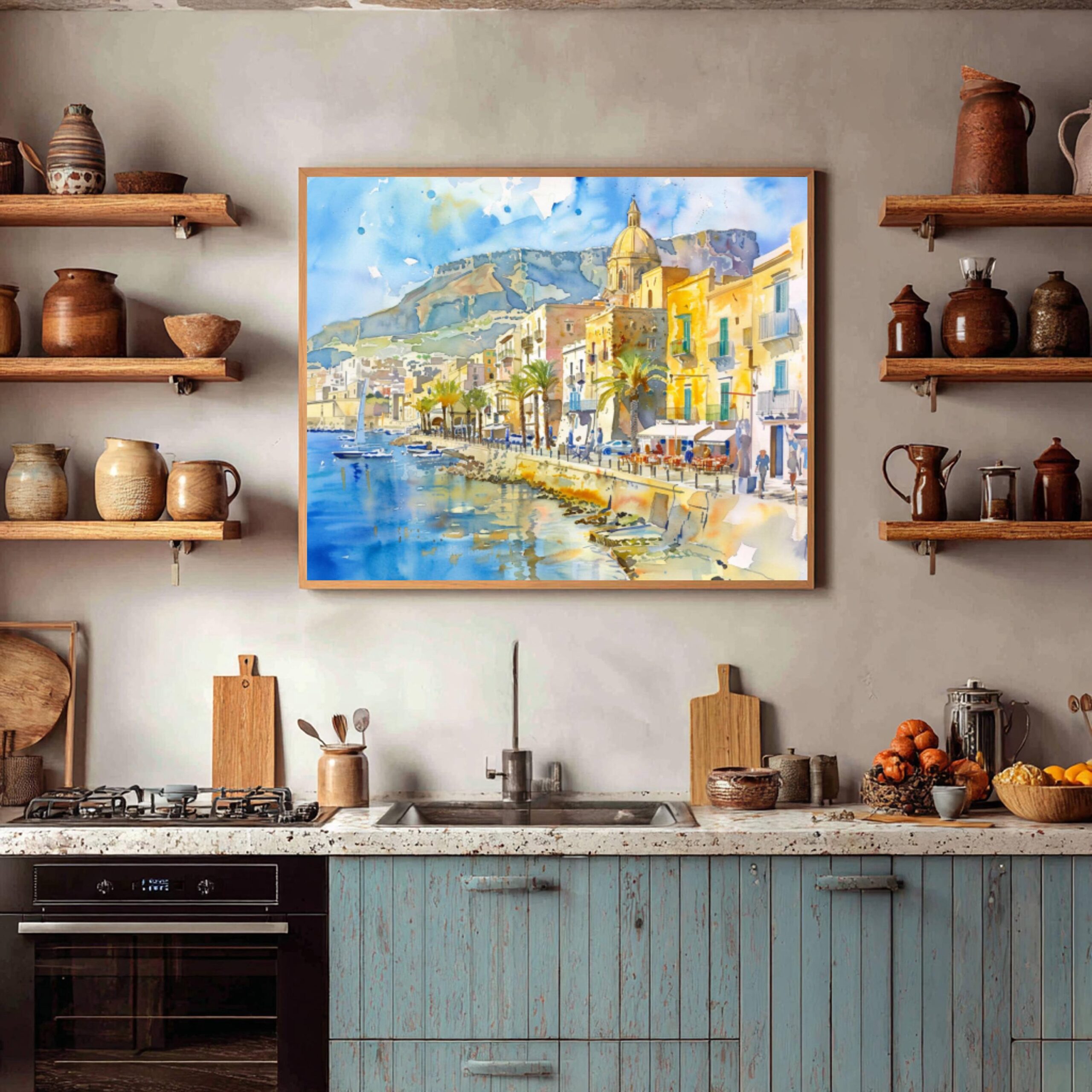 Trapani Sicily Italy Watercolor: Italian Travel Art Poster - Image 7