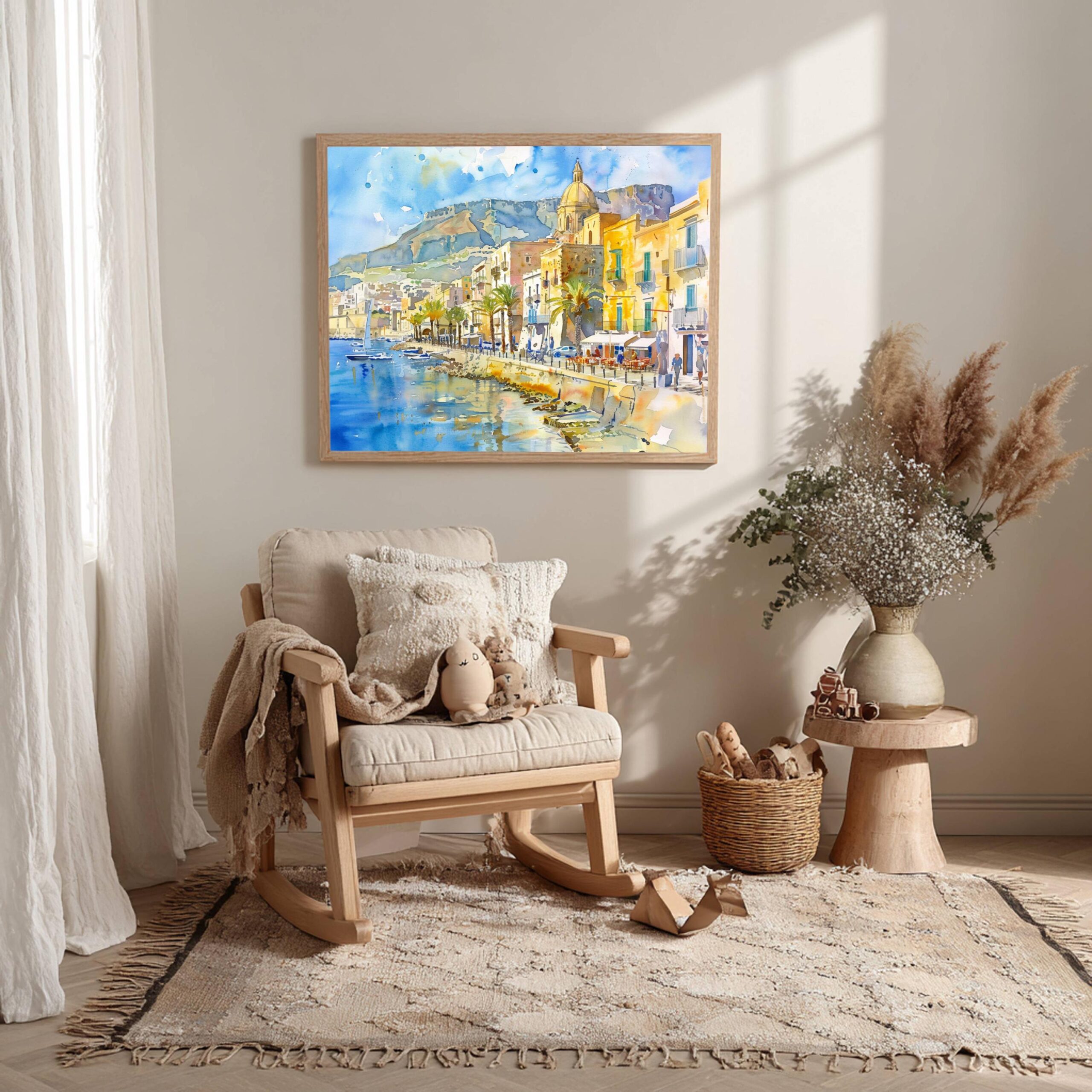 Trapani Sicily Italy Watercolor: Italian Travel Art Poster - Image 4