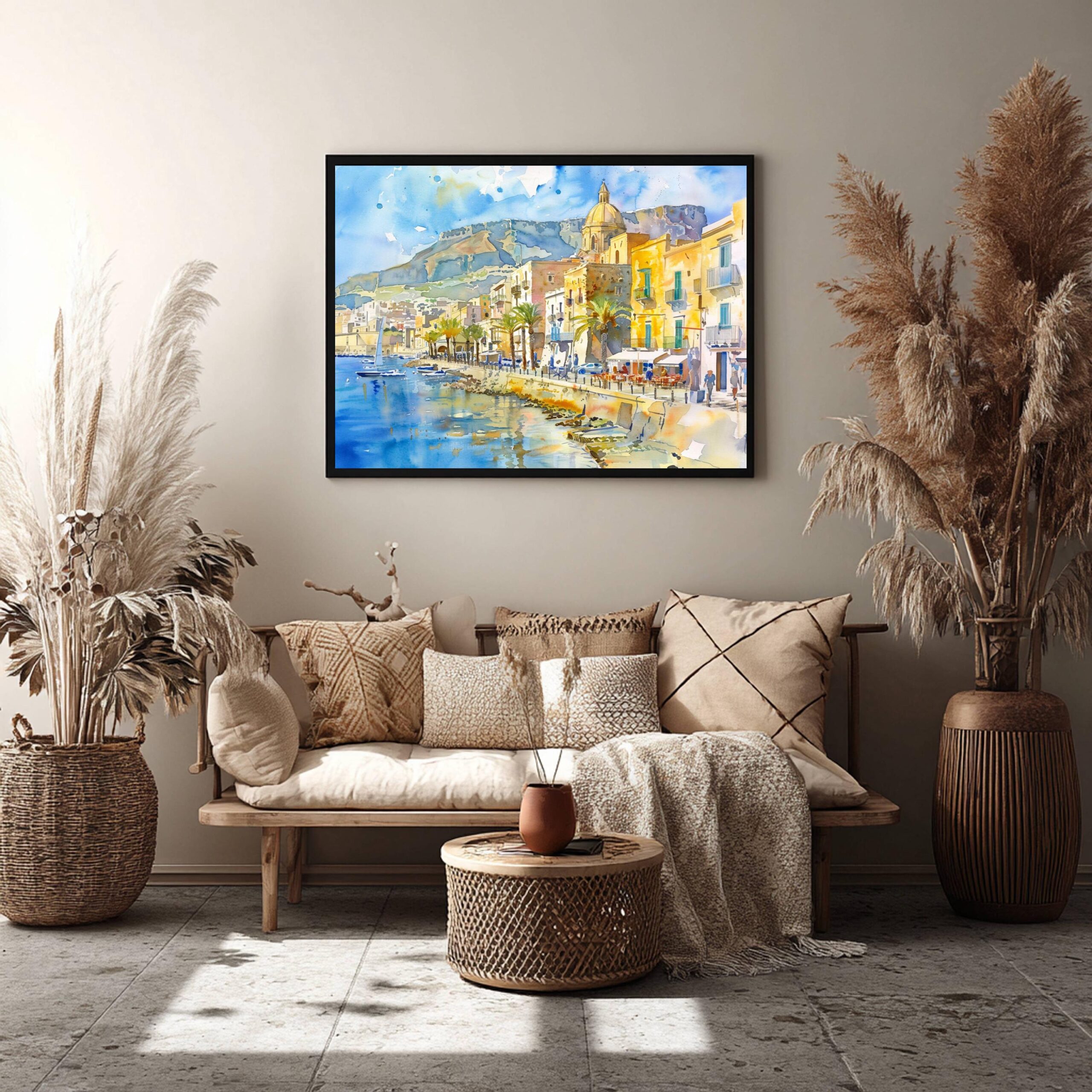 Trapani Sicily Italy Watercolor: Italian Travel Art Poster - Image 8