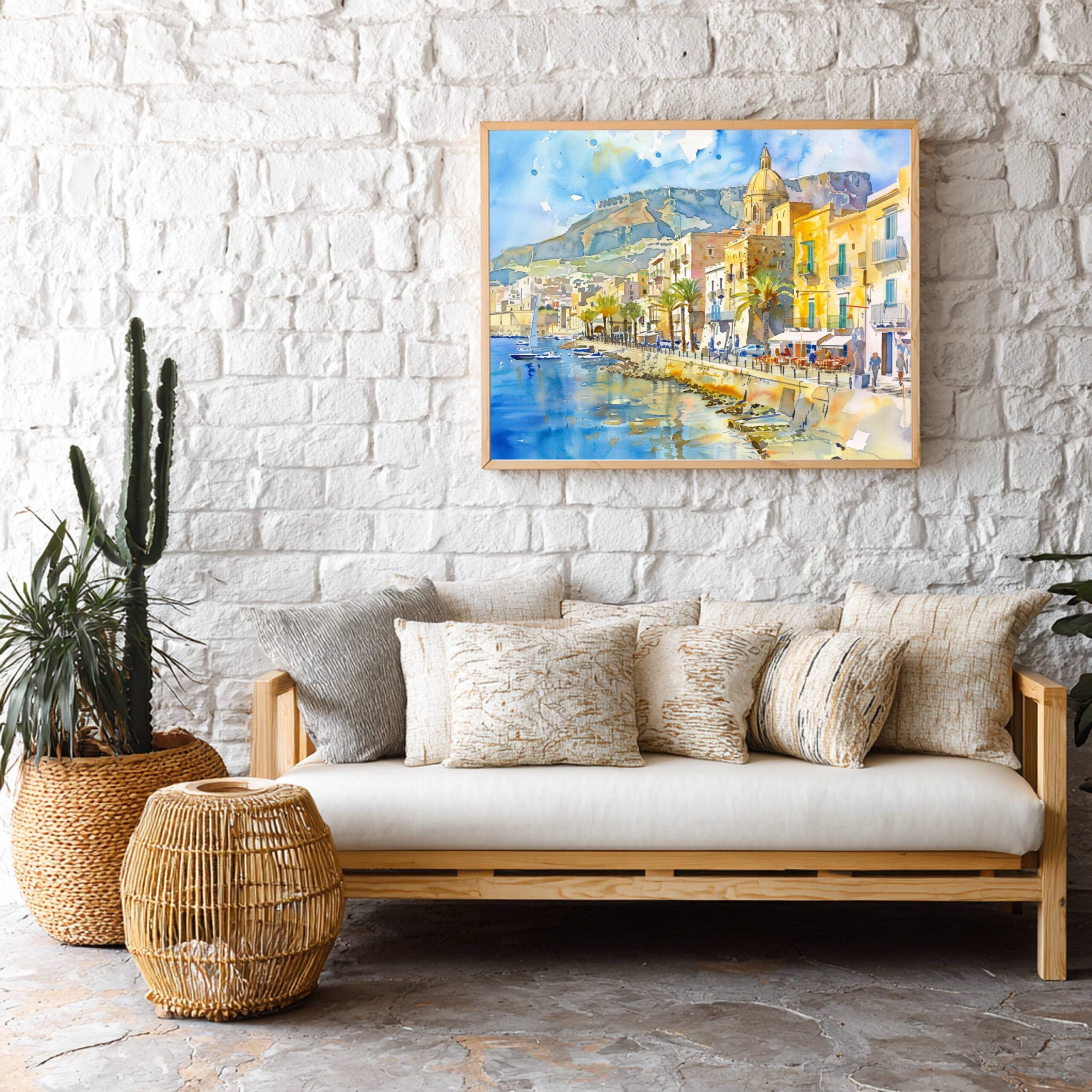 Trapani Sicily Italy Watercolor: Italian Travel Art Poster - Image 3