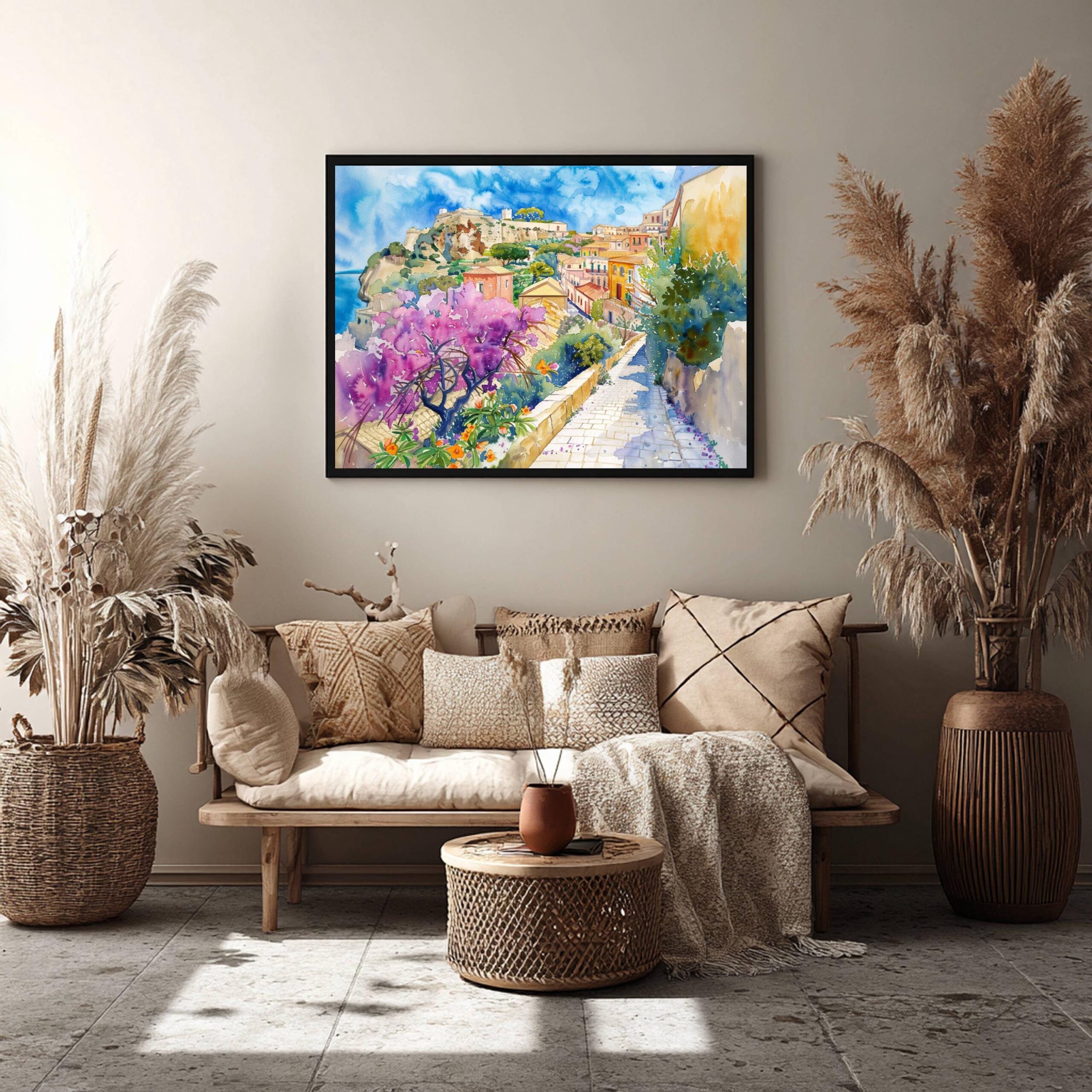 Syracuse Sicily Italy Watercolor: Italian Travel Art Poster - Image 8