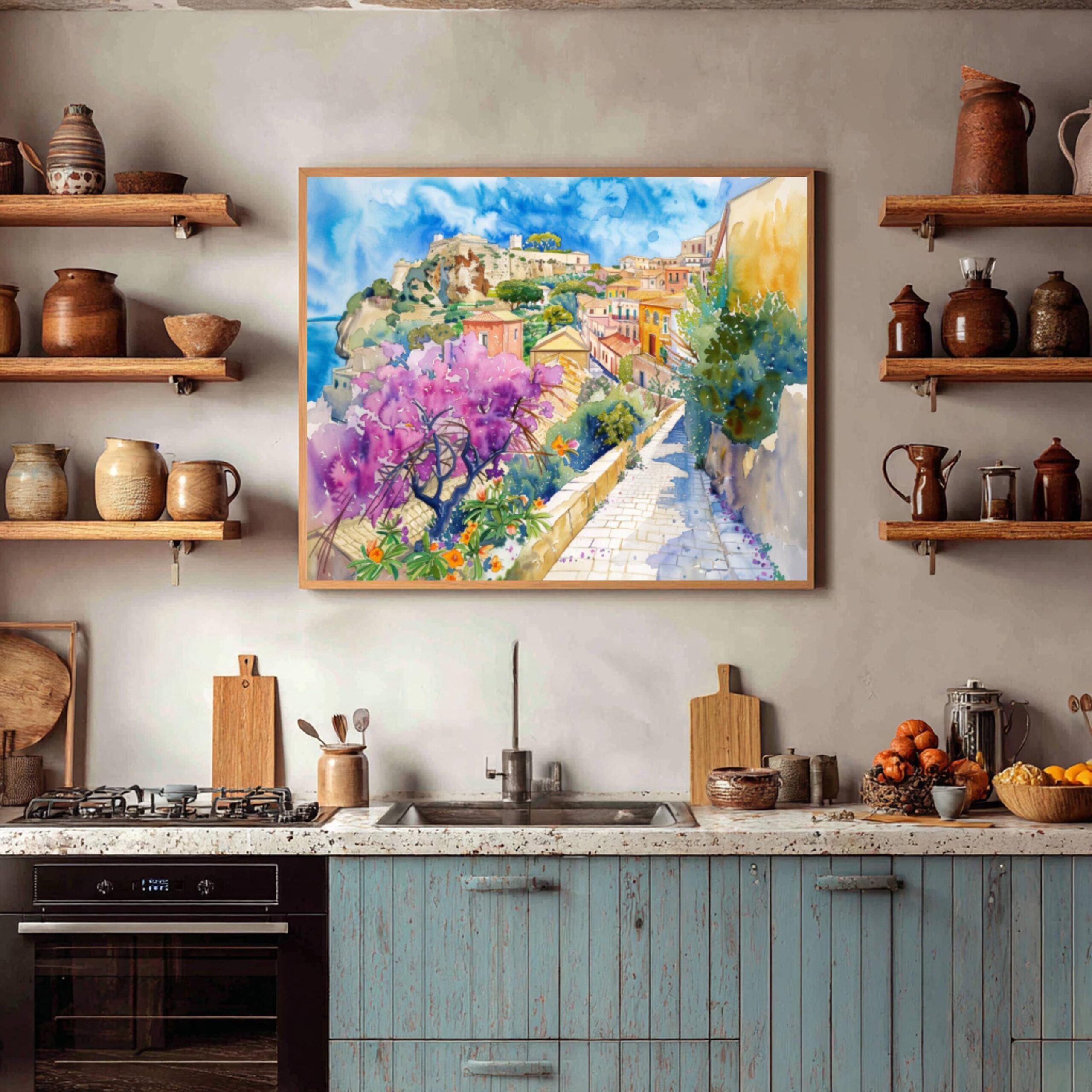 Syracuse Sicily Italy Watercolor: Italian Travel Art Poster - Image 7