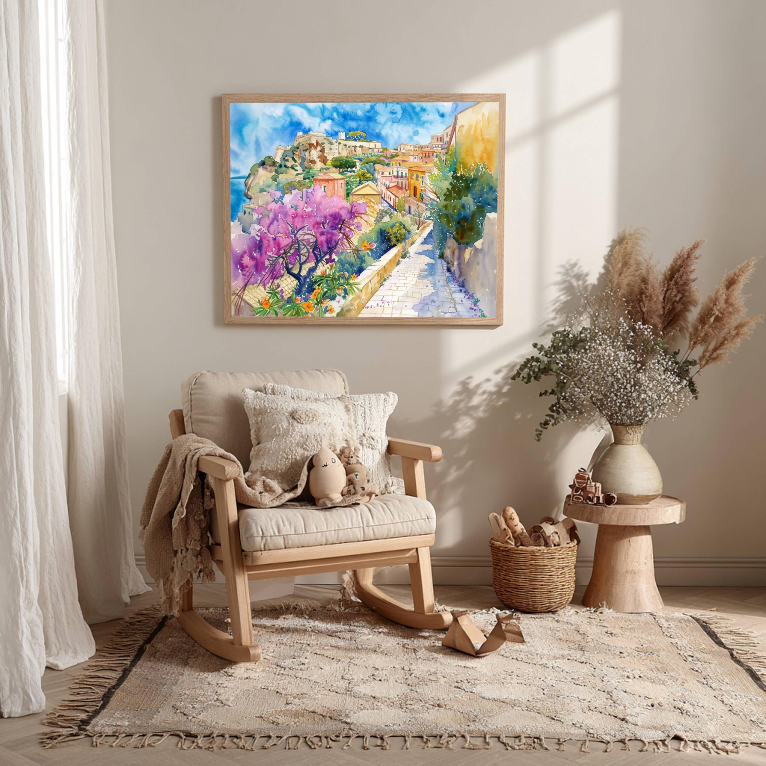Syracuse Sicily Italy Watercolor: Italian Travel Art Poster - Image 4