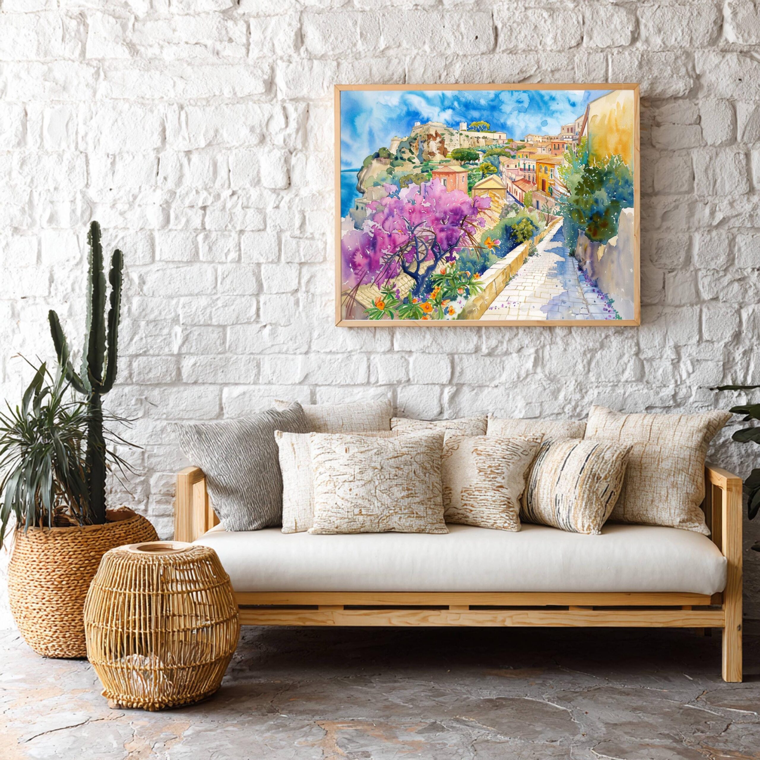 Syracuse Sicily Italy Watercolor: Italian Travel Art Poster - Image 3