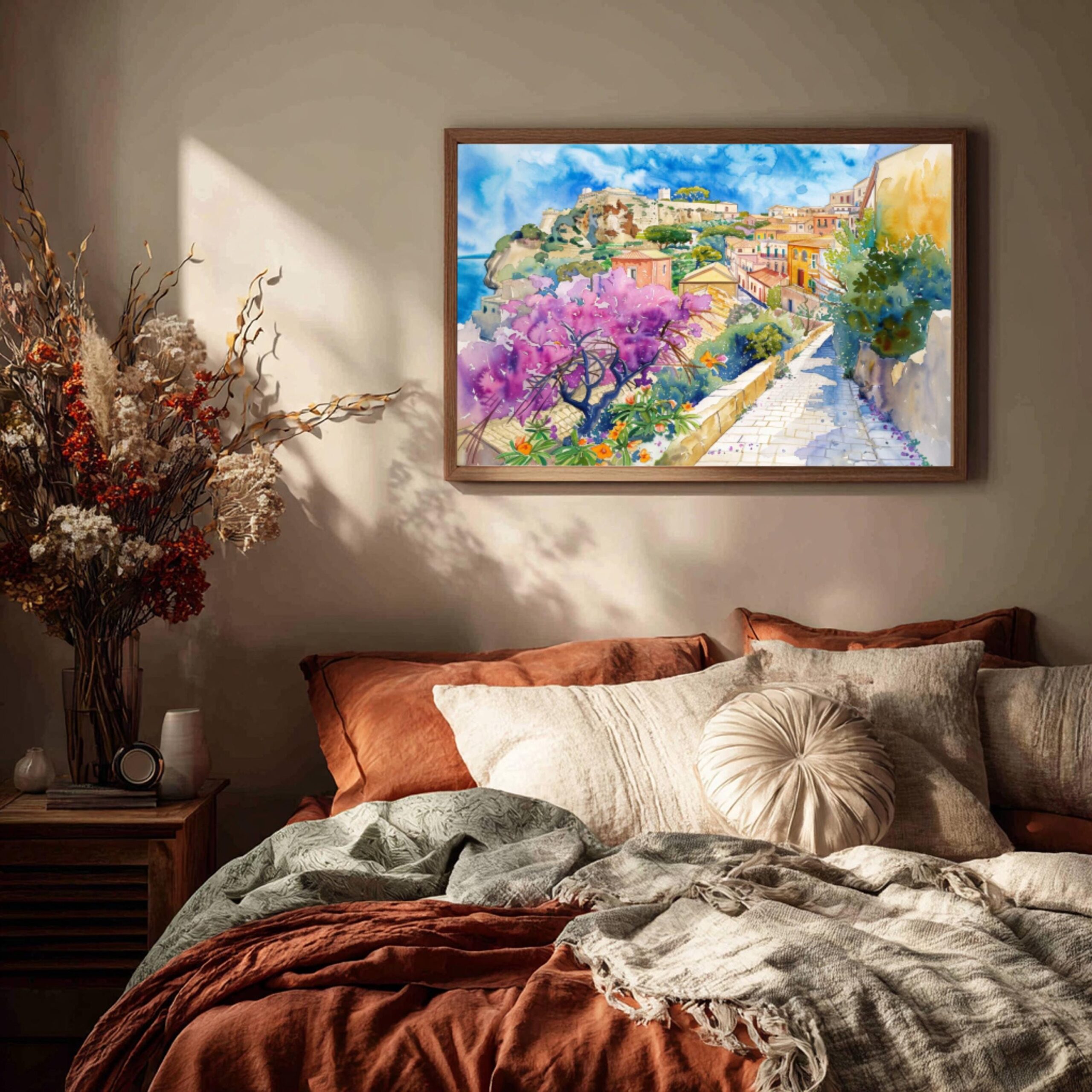 Syracuse Sicily Italy Watercolor: Italian Travel Art Poster - Image 9