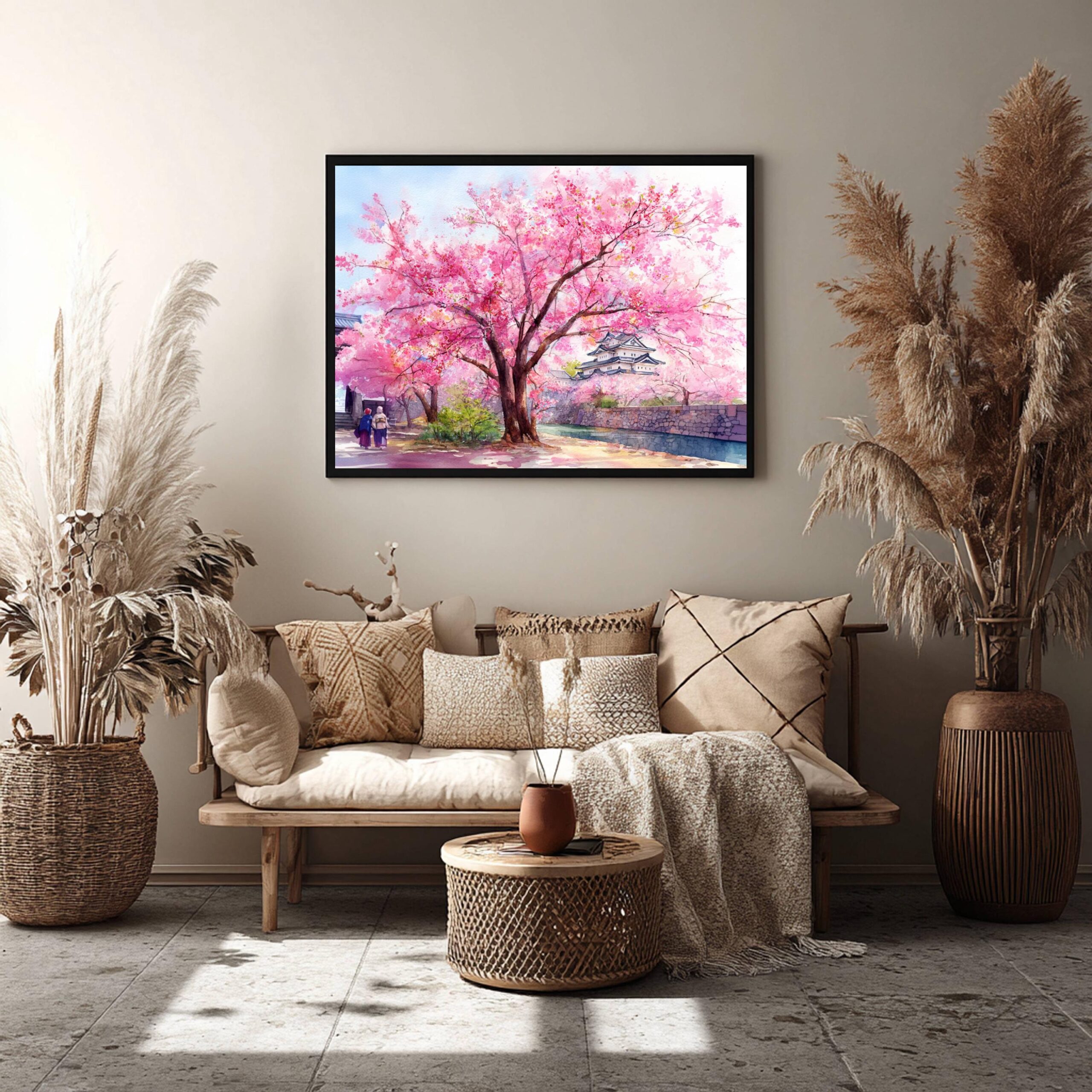 Cherry Blossom Hirosaki Japan Asia Watercolor Print: Japanese Travel Art Poster - Image 8