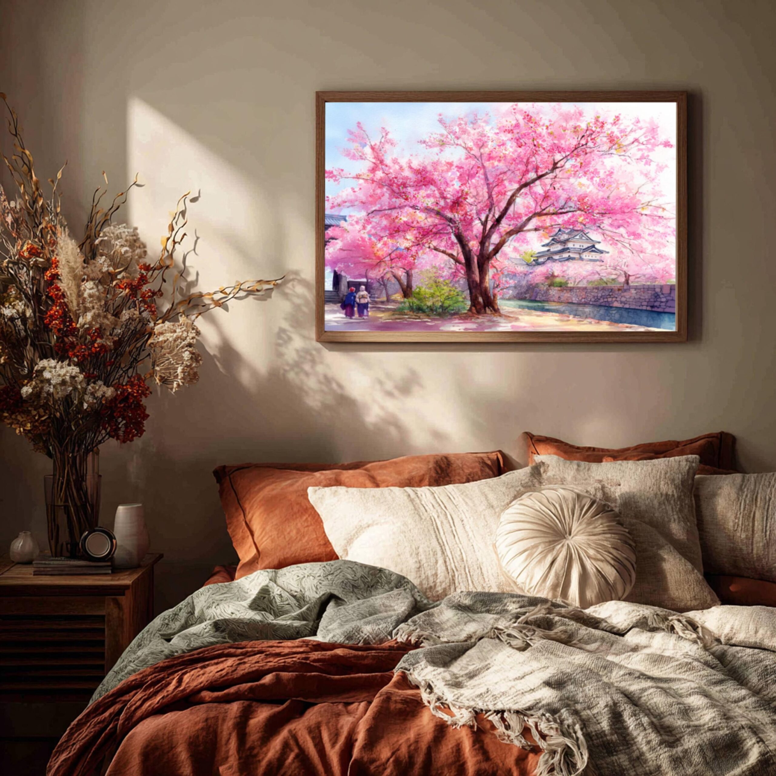 Cherry Blossom Hirosaki Japan Asia Watercolor Print: Japanese Travel Art Poster - Image 9