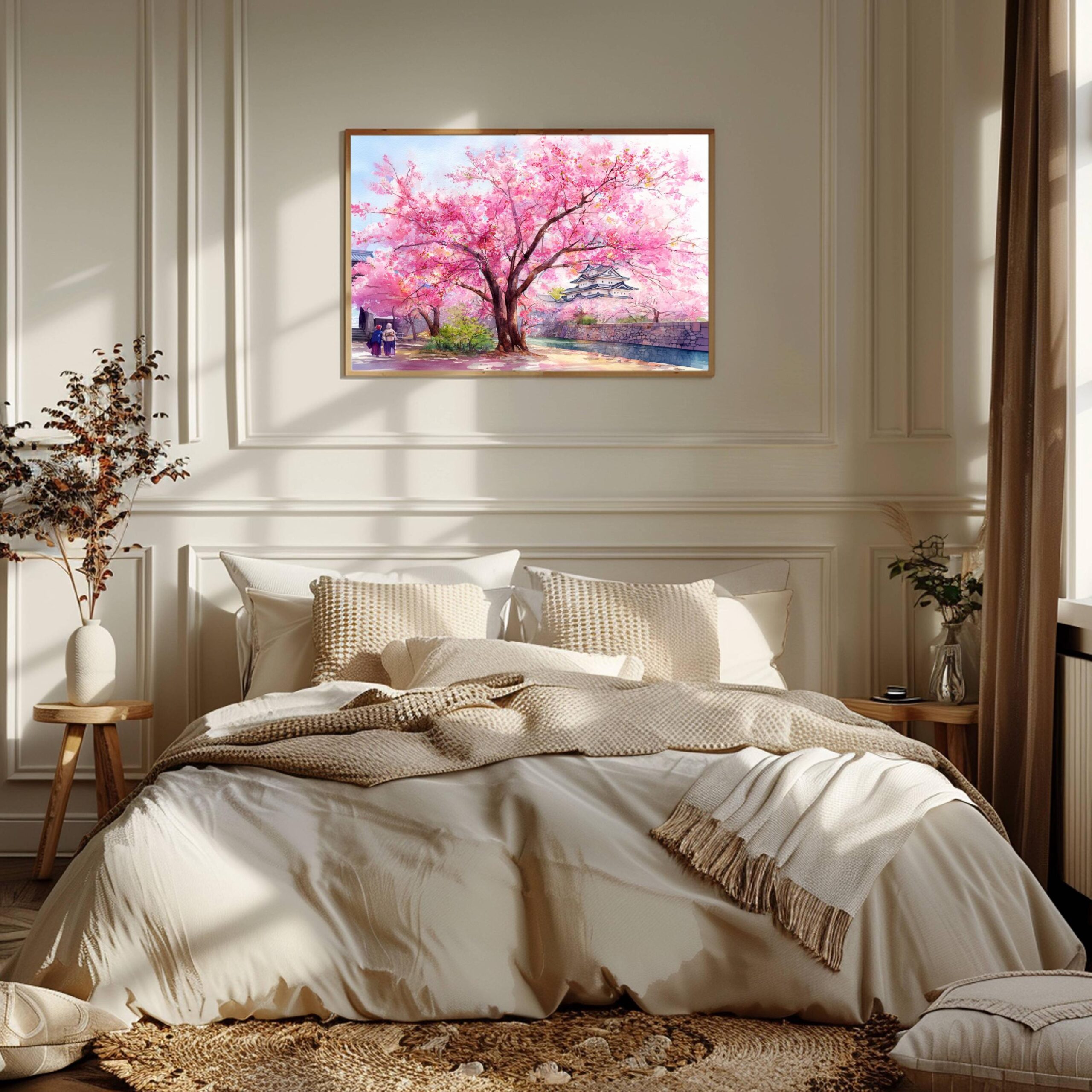 Cherry Blossom Hirosaki Japan Asia Watercolor Print: Japanese Travel Art Poster - Image 5