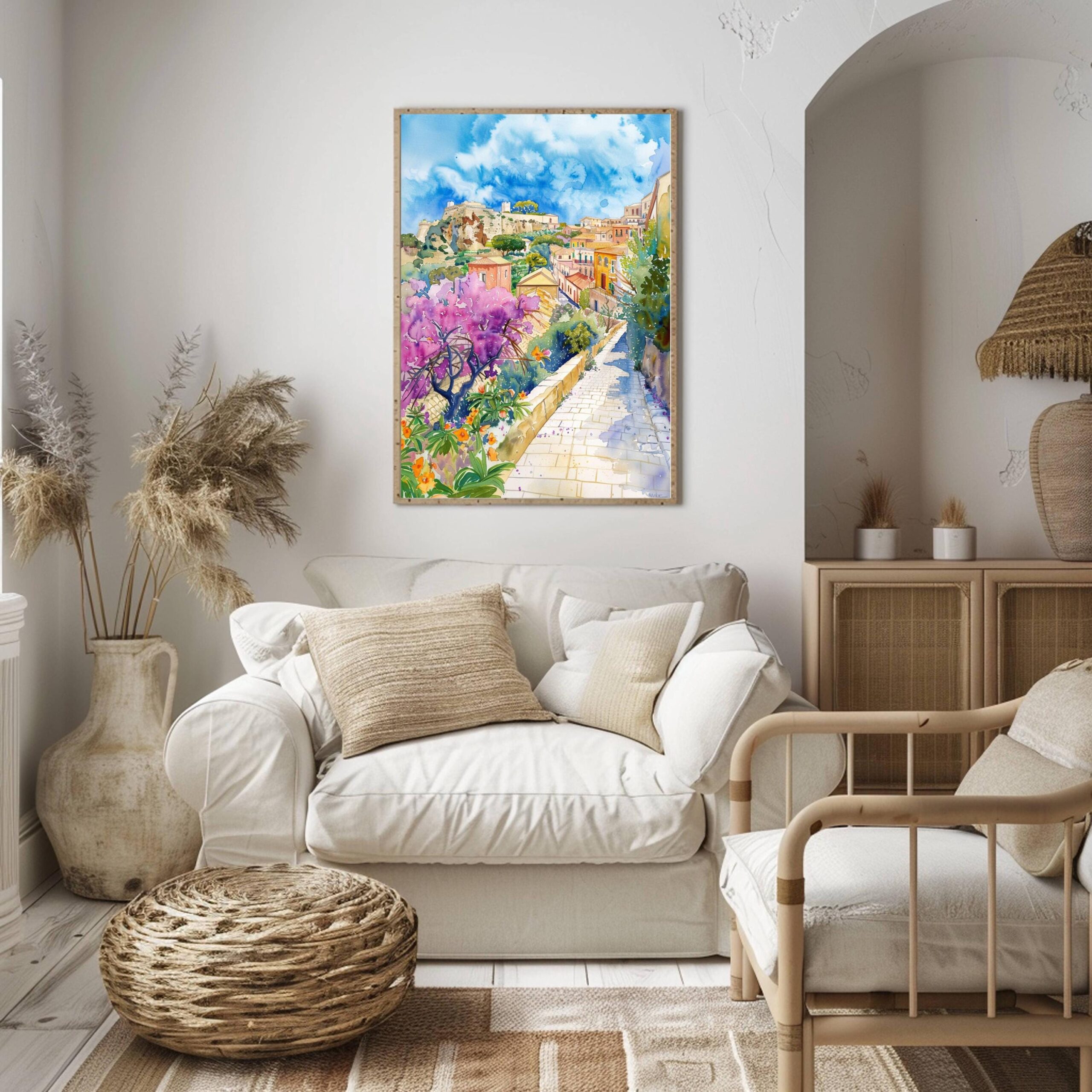 Syracuse Sicily Italy Watercolor: Italian Travel Art Poster - Image 5