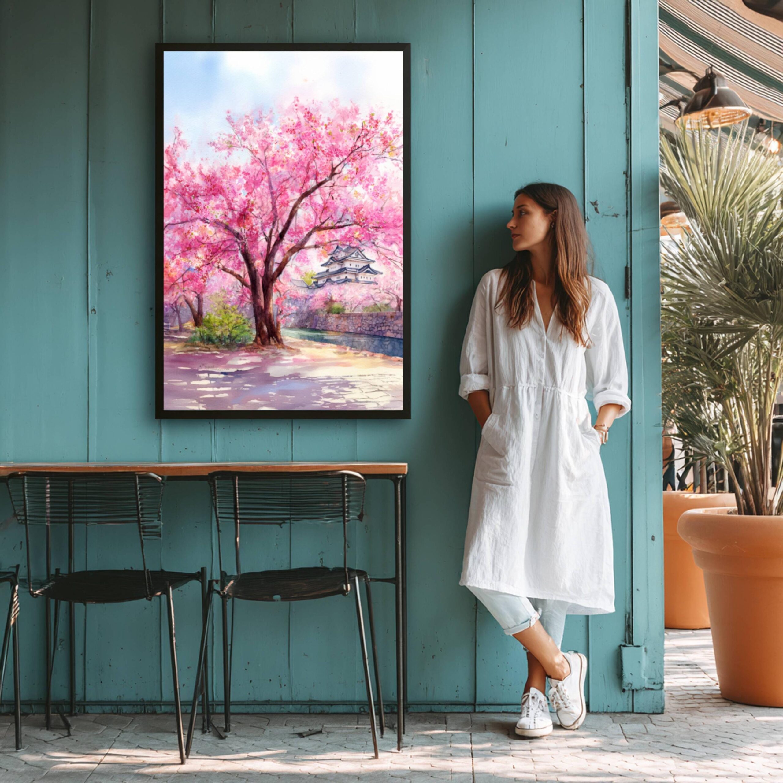 Cherry Blossom Hirosaki Japan Asia Watercolor Print: Japanese Travel Art Poster - Image 7