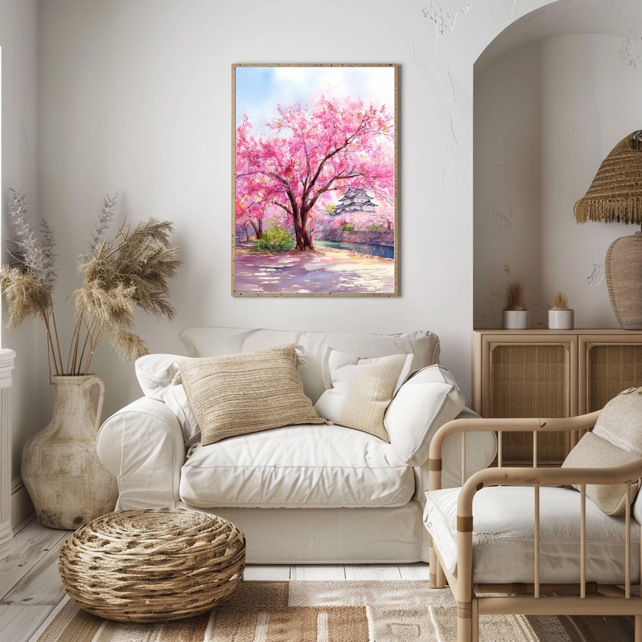 Cherry Blossom Hirosaki Japan Asia Watercolor Print: Japanese Travel Art Poster - Image 5