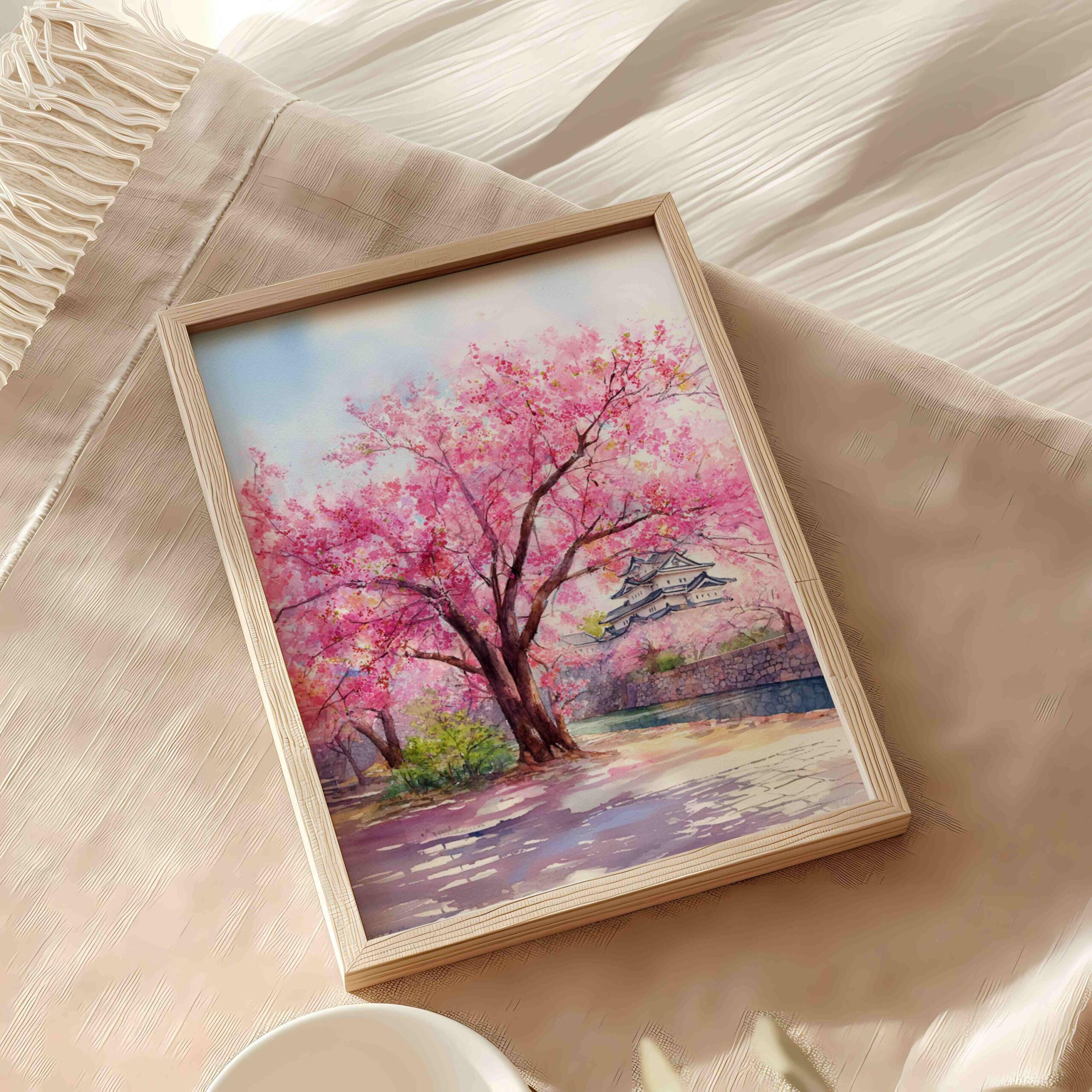 Cherry Blossom Hirosaki Japan Asia Watercolor Print: Japanese Travel Art Poster - Image 10