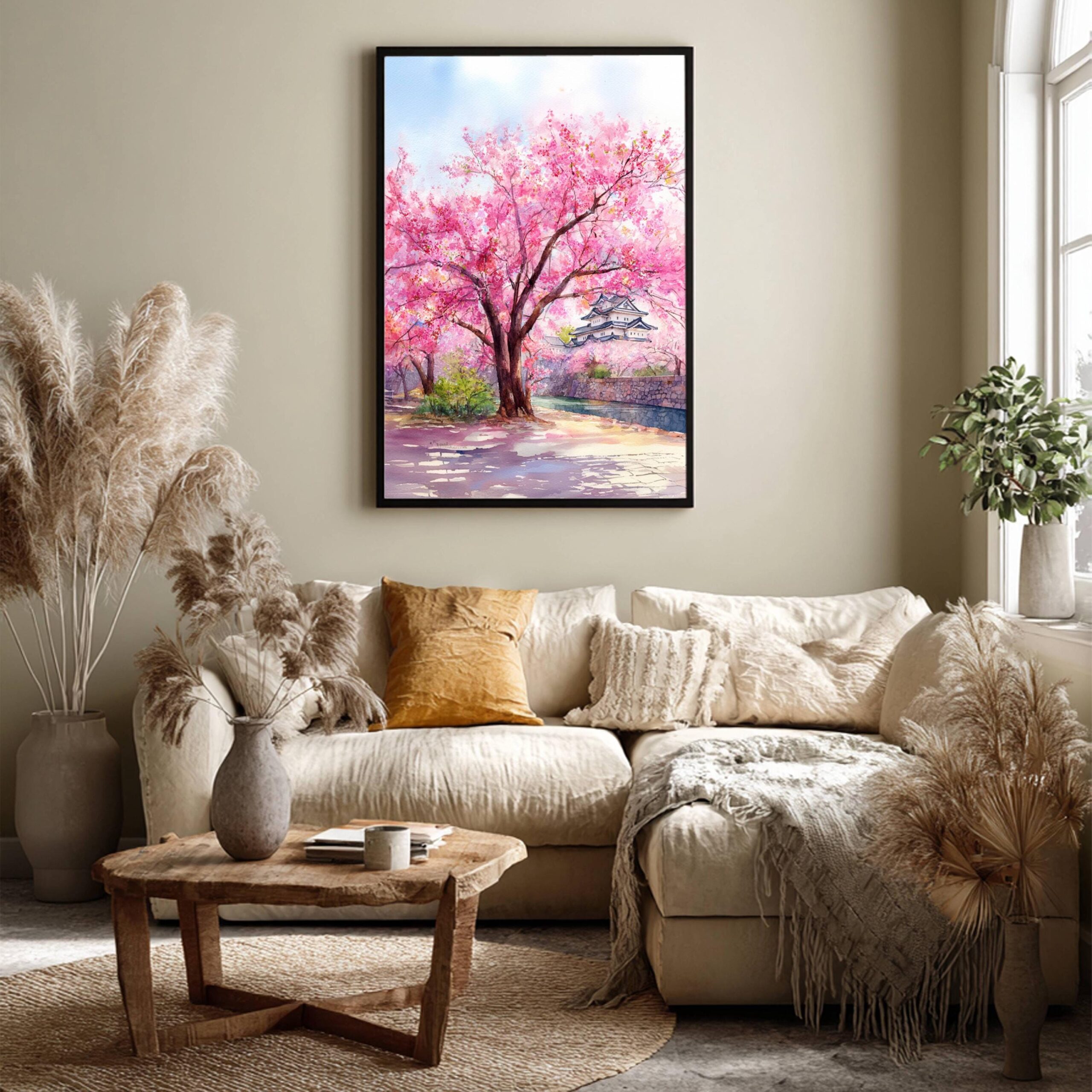 Cherry Blossom Hirosaki Japan Asia Watercolor Print: Japanese Travel Art Poster - Image 8