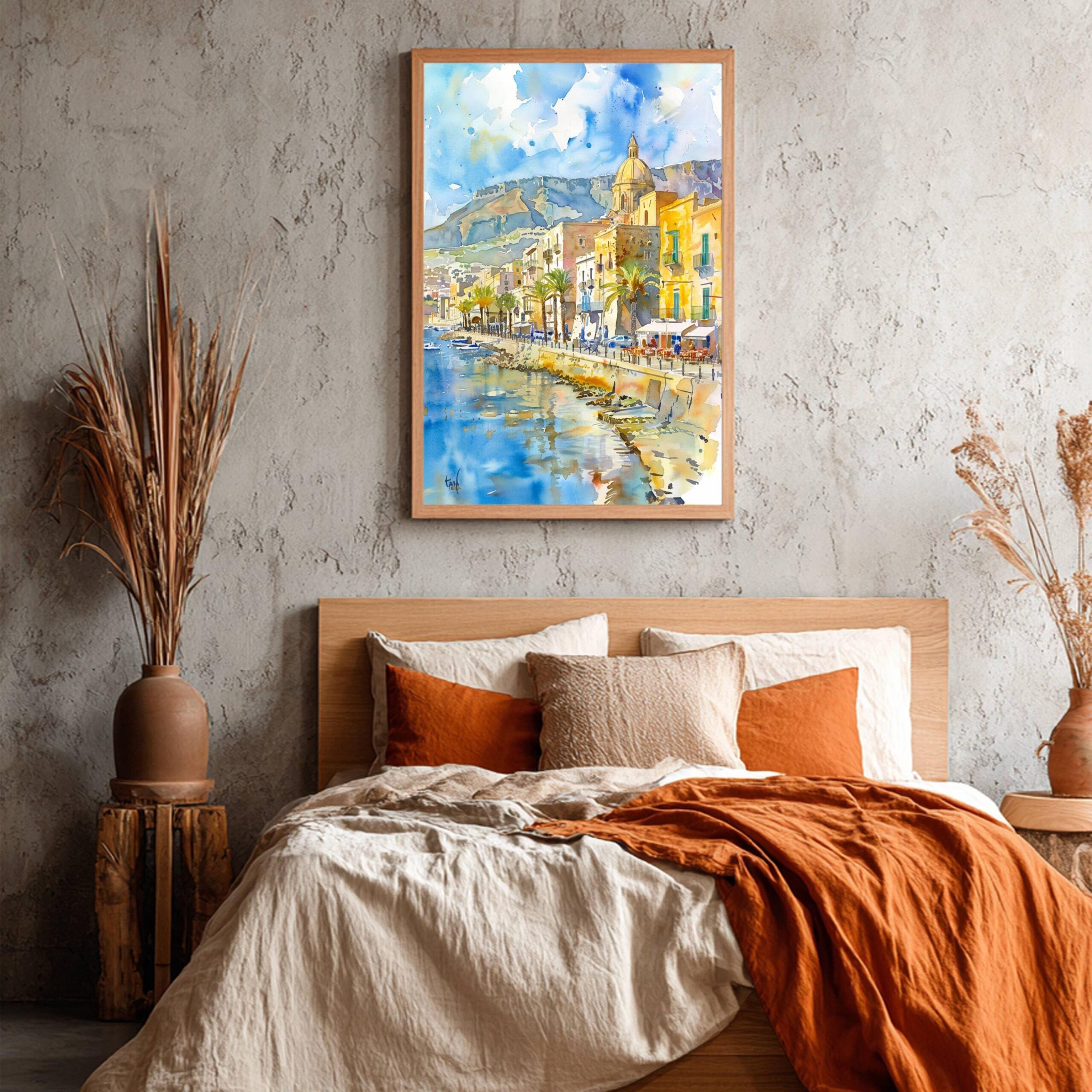Trapani Sicily Italy Watercolor: Italian Travel Art Poster - Image 9