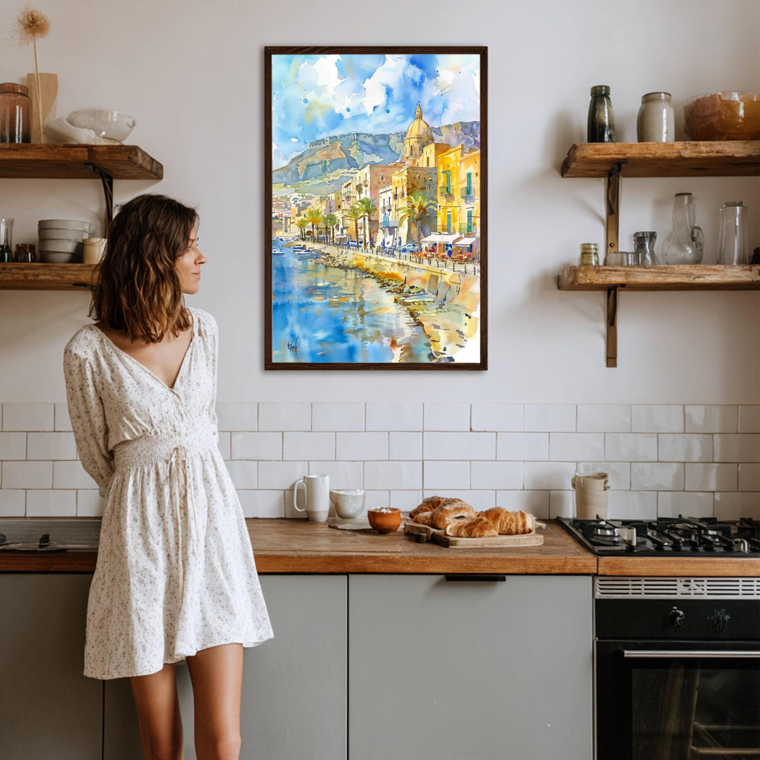Trapani Sicily Italy Watercolor: Italian Travel Art Poster - Image 4