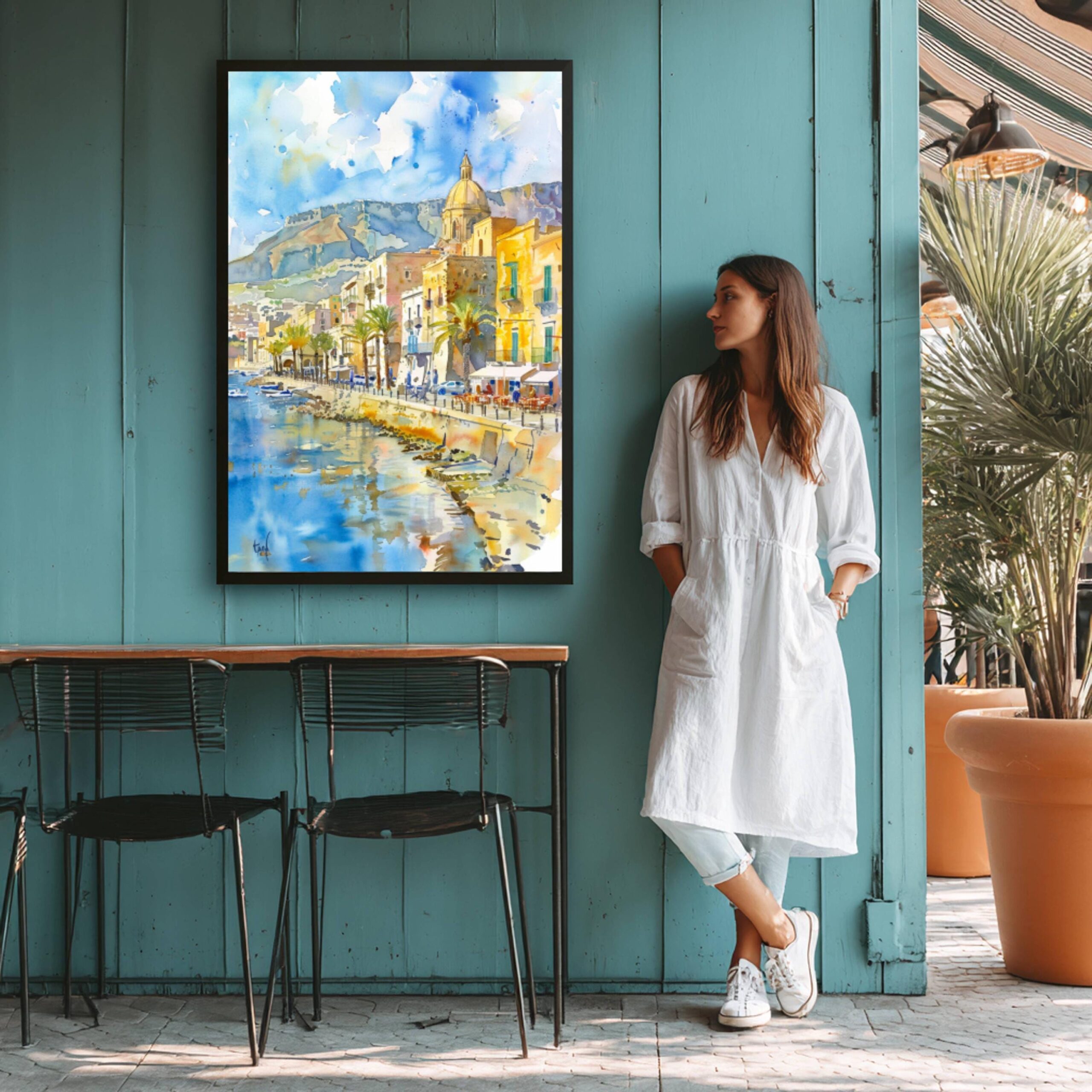 Trapani Sicily Italy Watercolor: Italian Travel Art Poster - Image 7