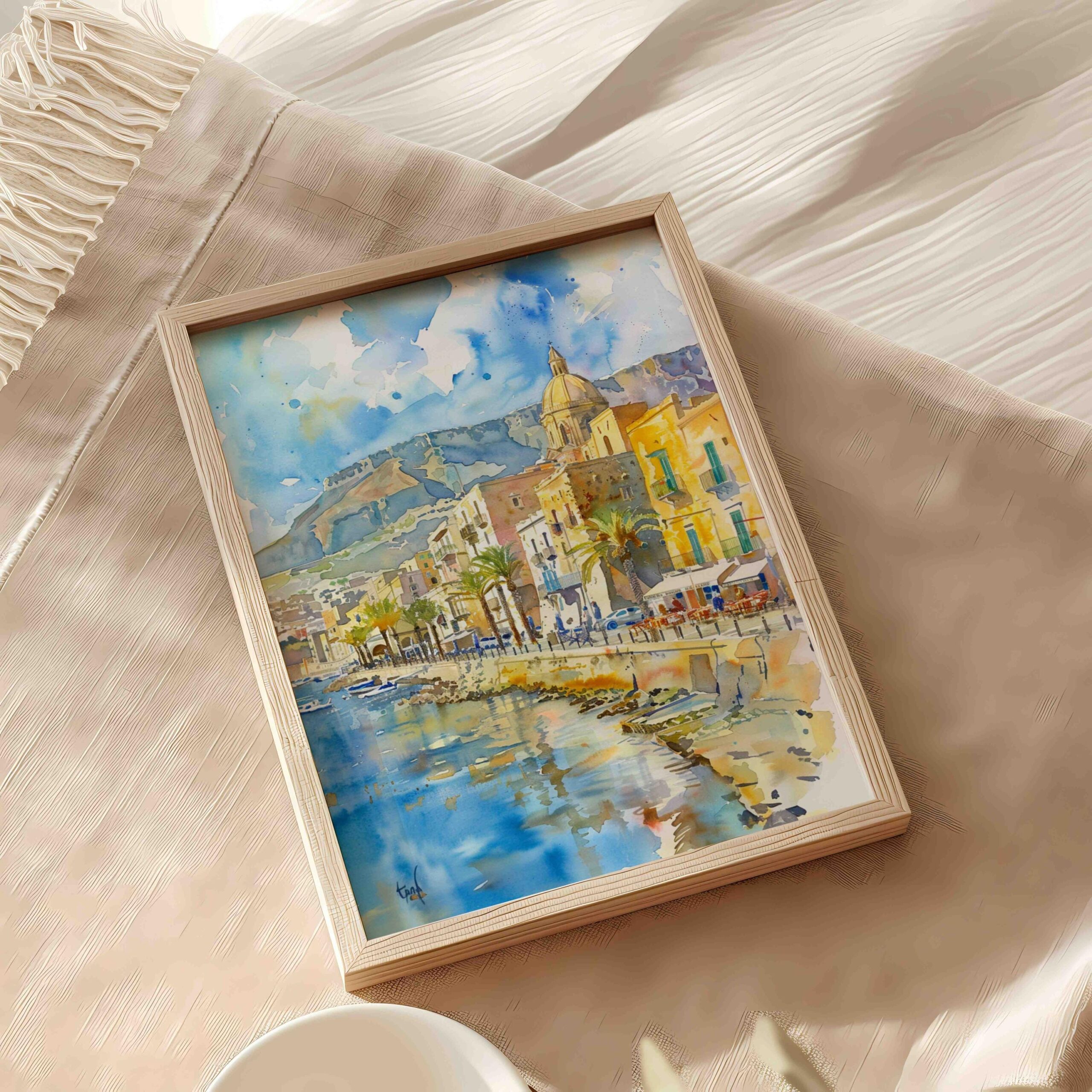 Trapani Sicily Italy Watercolor: Italian Travel Art Poster - Image 10