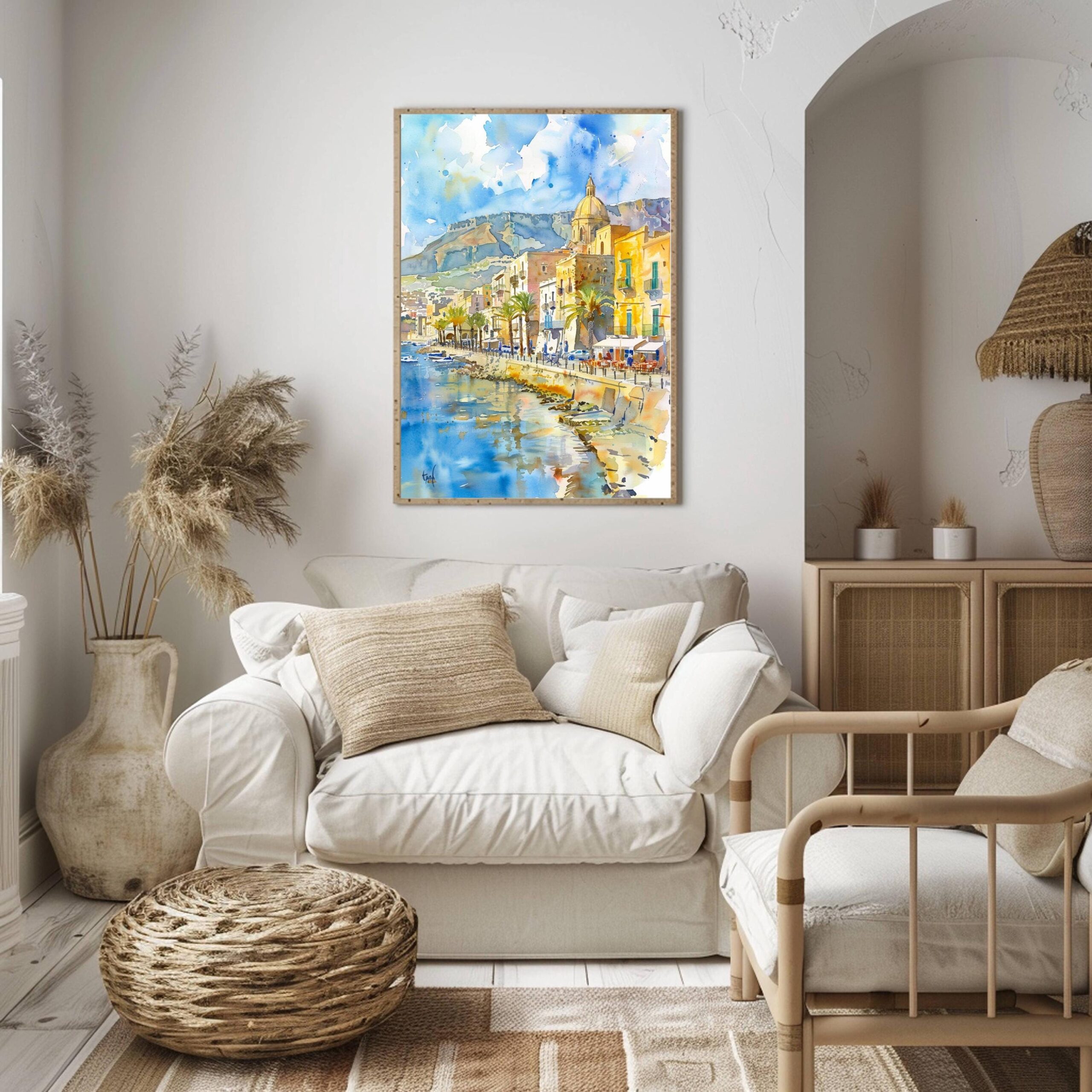 Trapani Sicily Italy Watercolor: Italian Travel Art Poster - Image 5