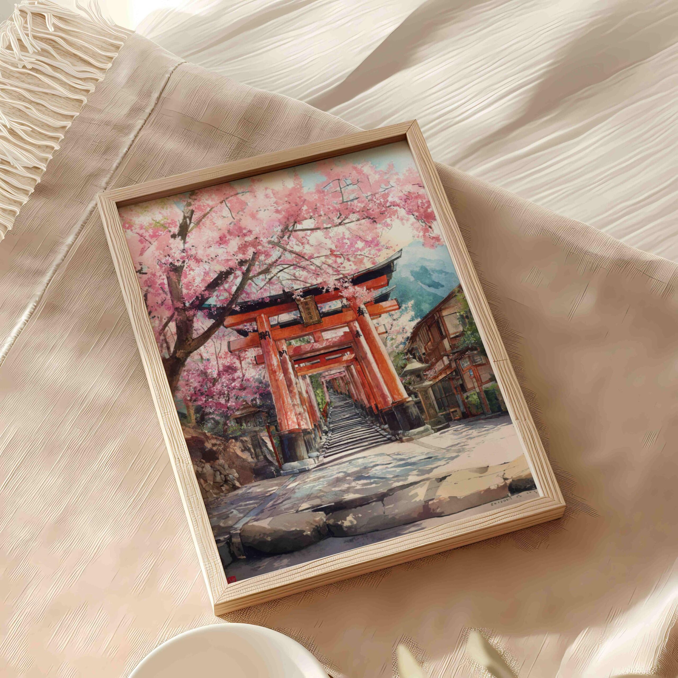 Fushimi Inari 1000 Gates Japan Asia Watercolor Print: Japanese Travel Art Poster - Image 10