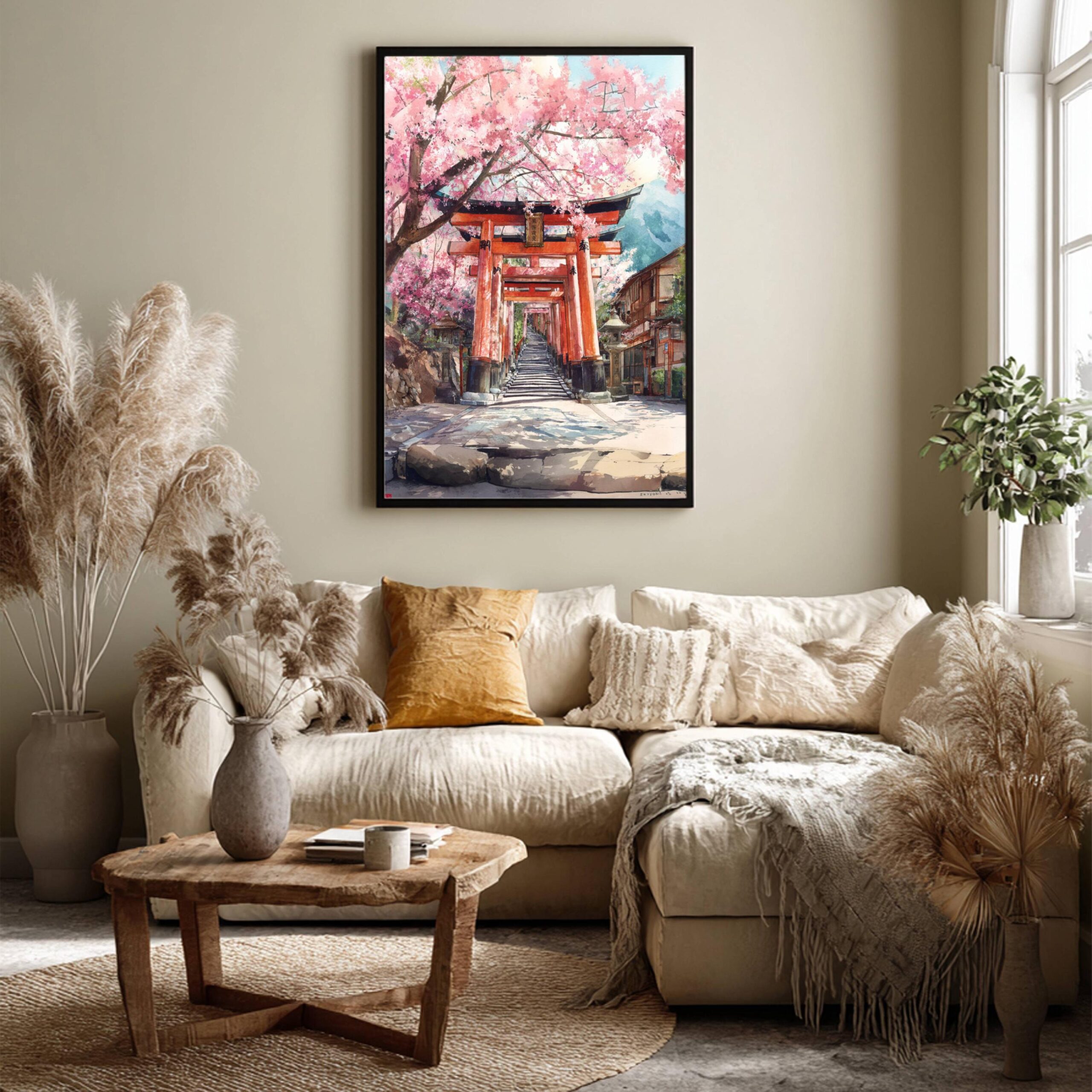 Fushimi Inari 1000 Gates Japan Asia Watercolor Print: Japanese Travel Art Poster - Image 6