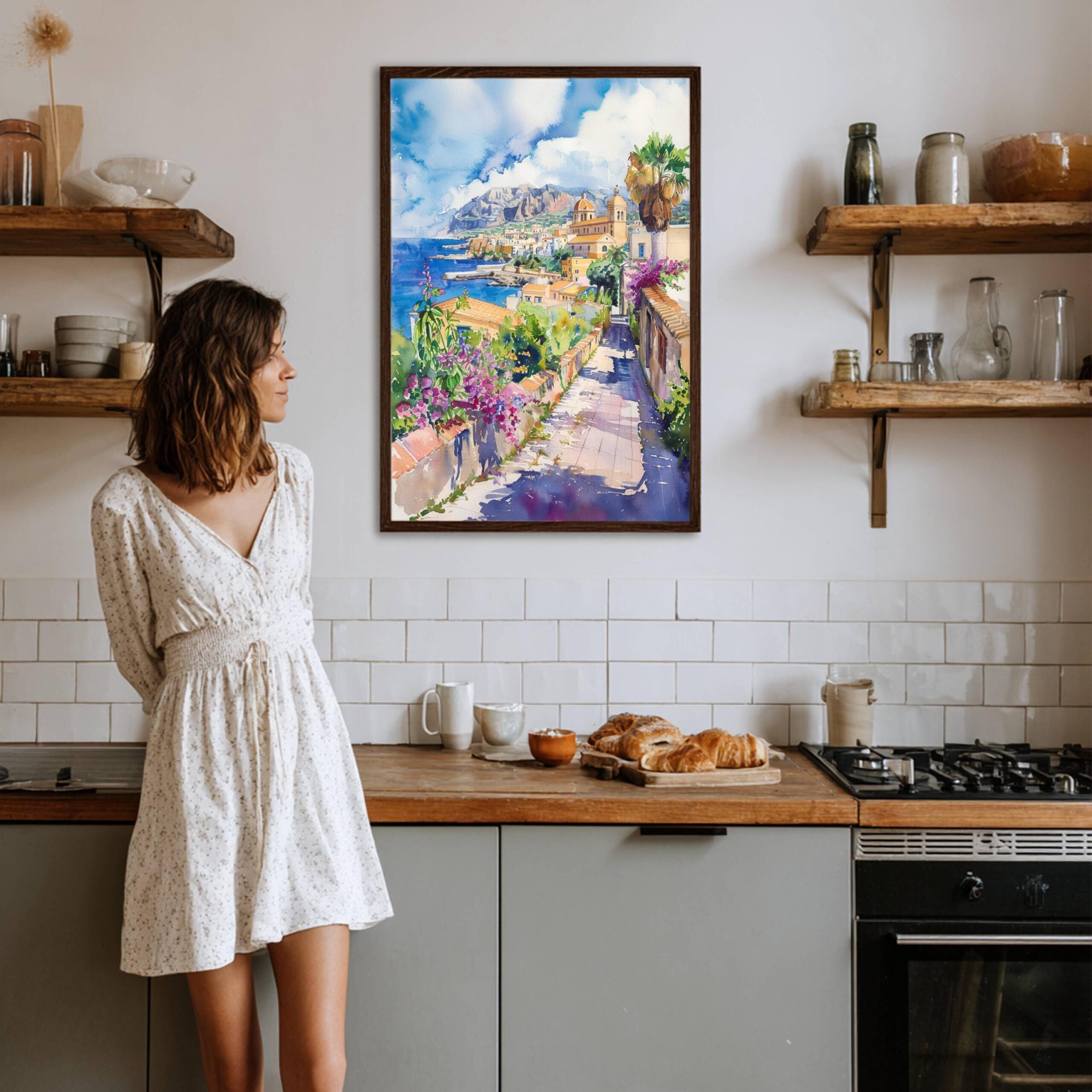 San Vito Lo Capo Sicily Italy Watercolor: Italian Travel Art Poster - Image 4