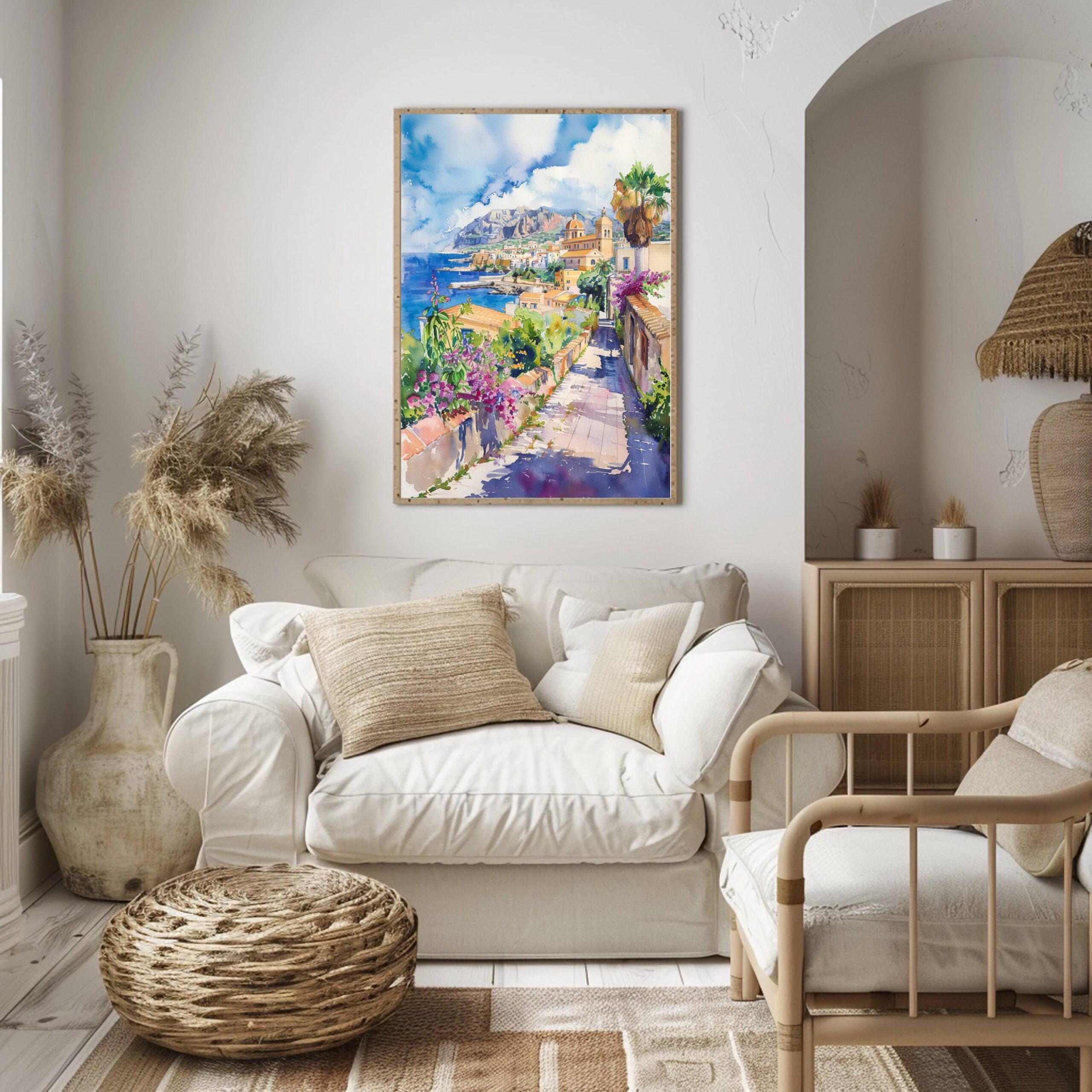 San Vito Lo Capo Sicily Italy Watercolor: Italian Travel Art Poster - Image 5