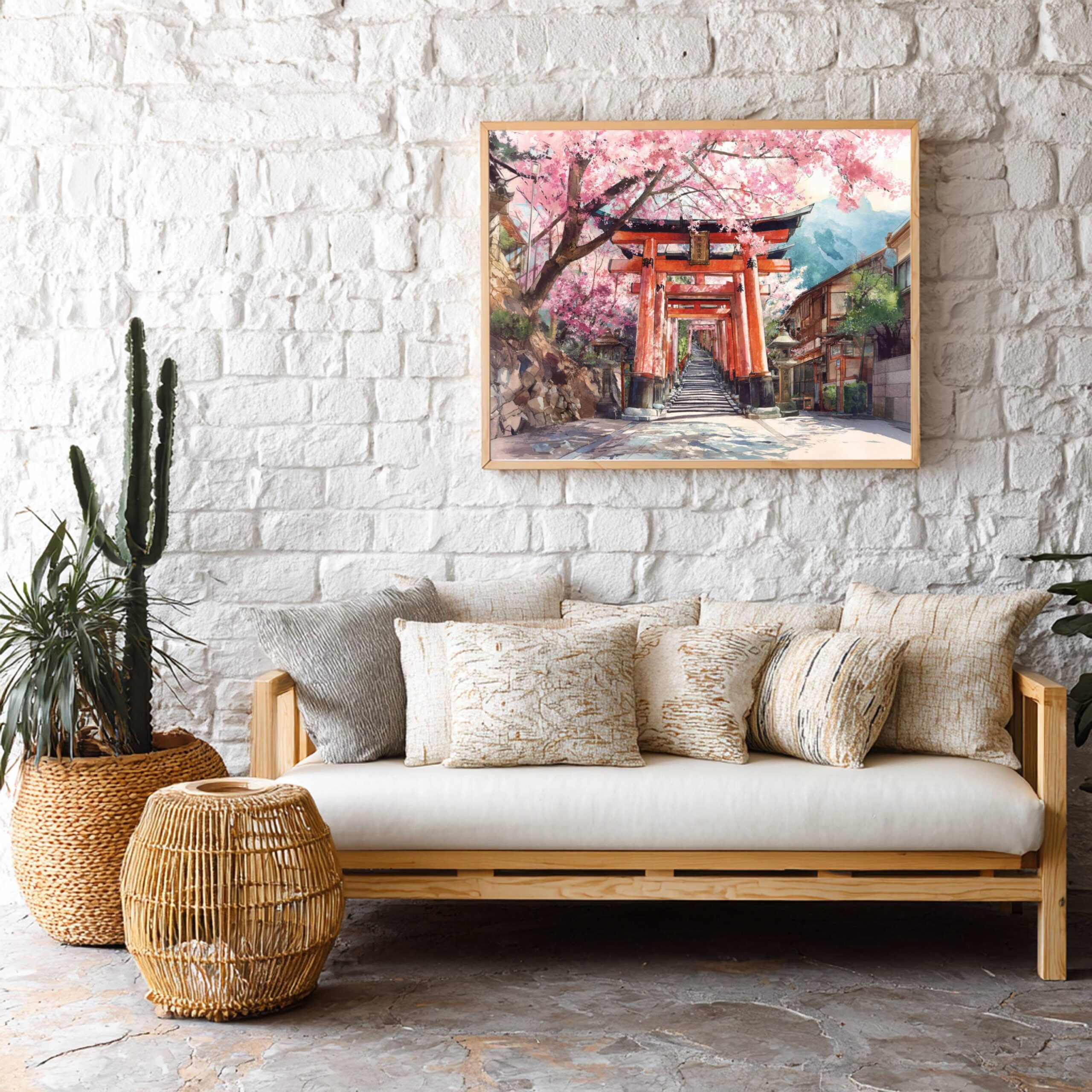 Fushimi Inari 1000 Gates Japan Asia Watercolor Print: Japanese Travel Art Poster - Image 8