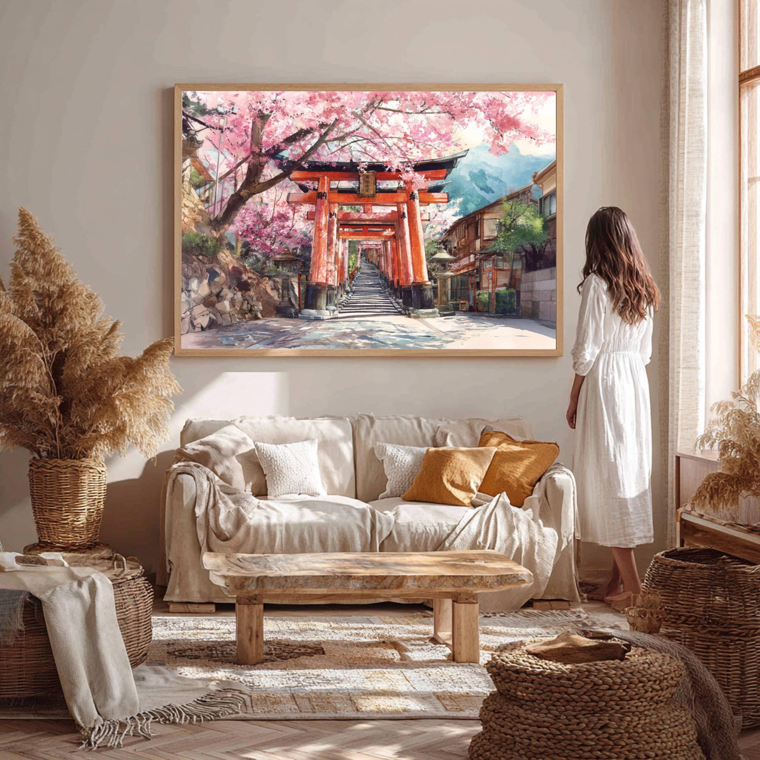 Fushimi Inari 1000 Gates Japan Asia Watercolor Print: Japanese Travel Art Poster - Image 6