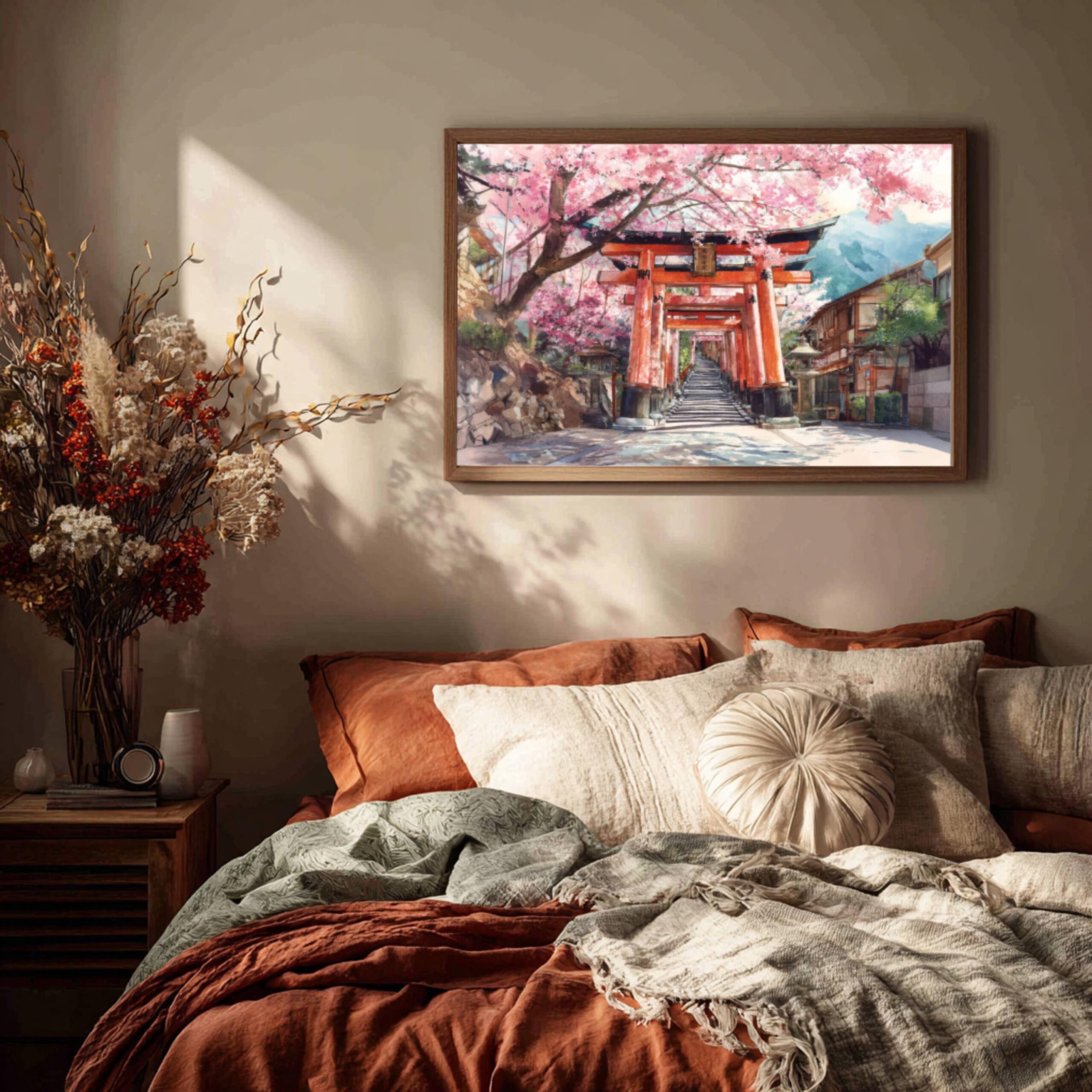 Fushimi Inari 1000 Gates Japan Asia Watercolor Print: Japanese Travel Art Poster - Image 9