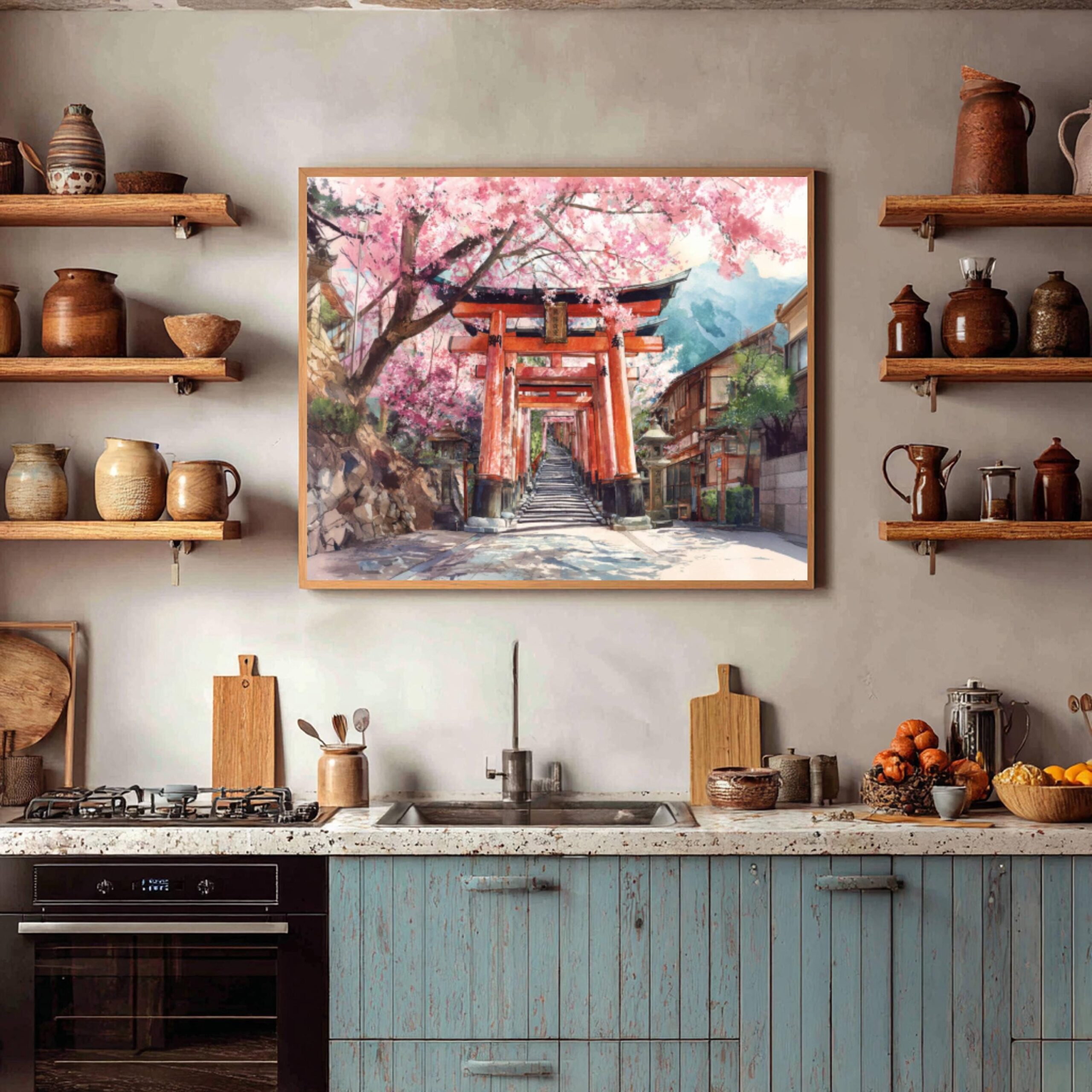 Fushimi Inari 1000 Gates Japan Asia Watercolor Print: Japanese Travel Art Poster - Image 7