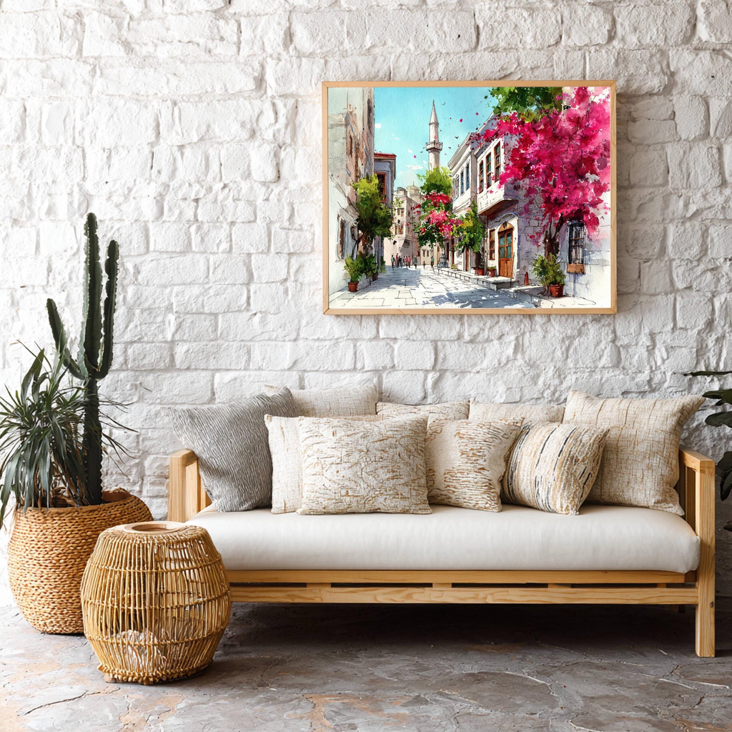 Bodrum Turkey Watercolor Print: Türkiye Europe Travel Art Poster - Image 4