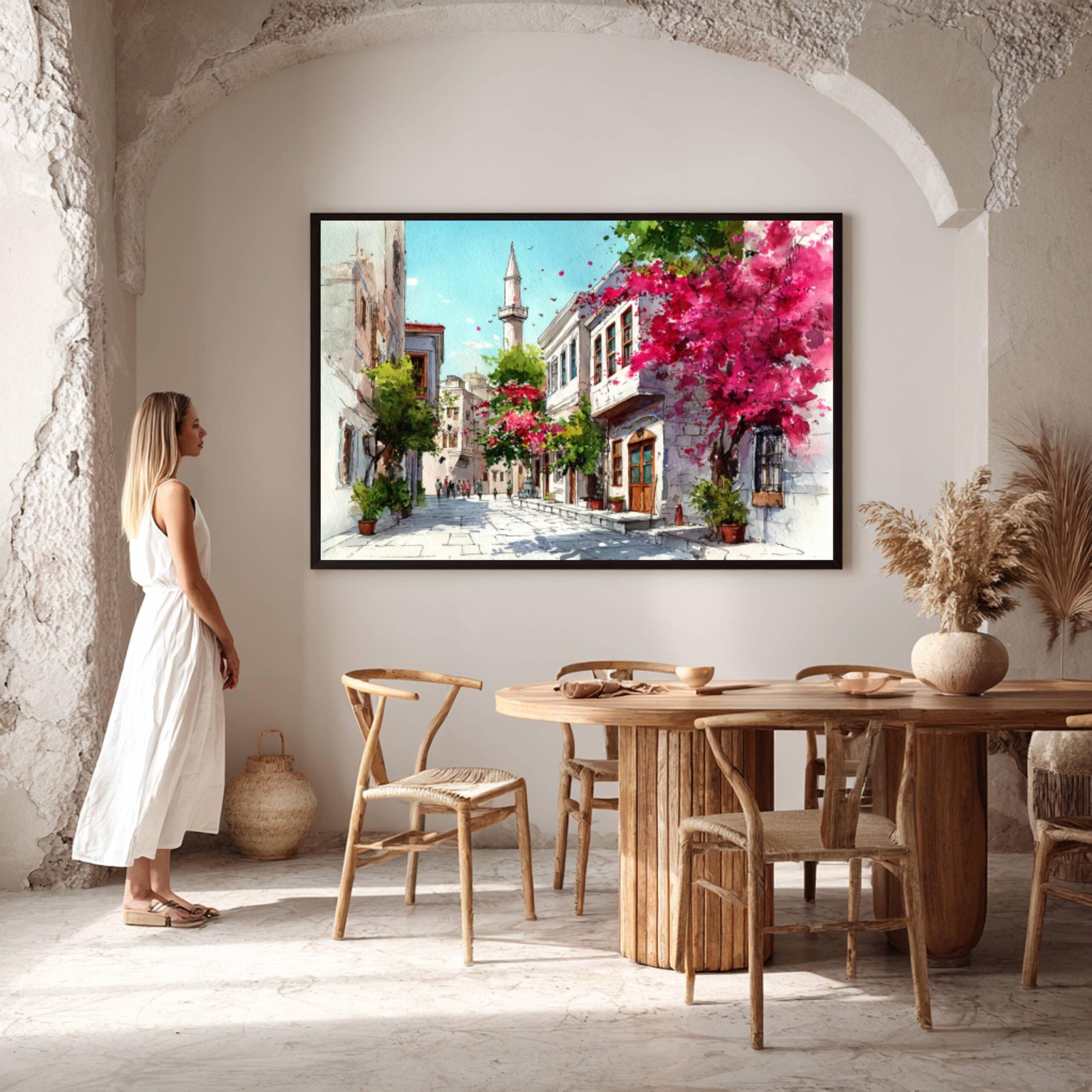Bodrum Turkey Watercolor Print: Türkiye Europe Travel Art Poster - Image 2