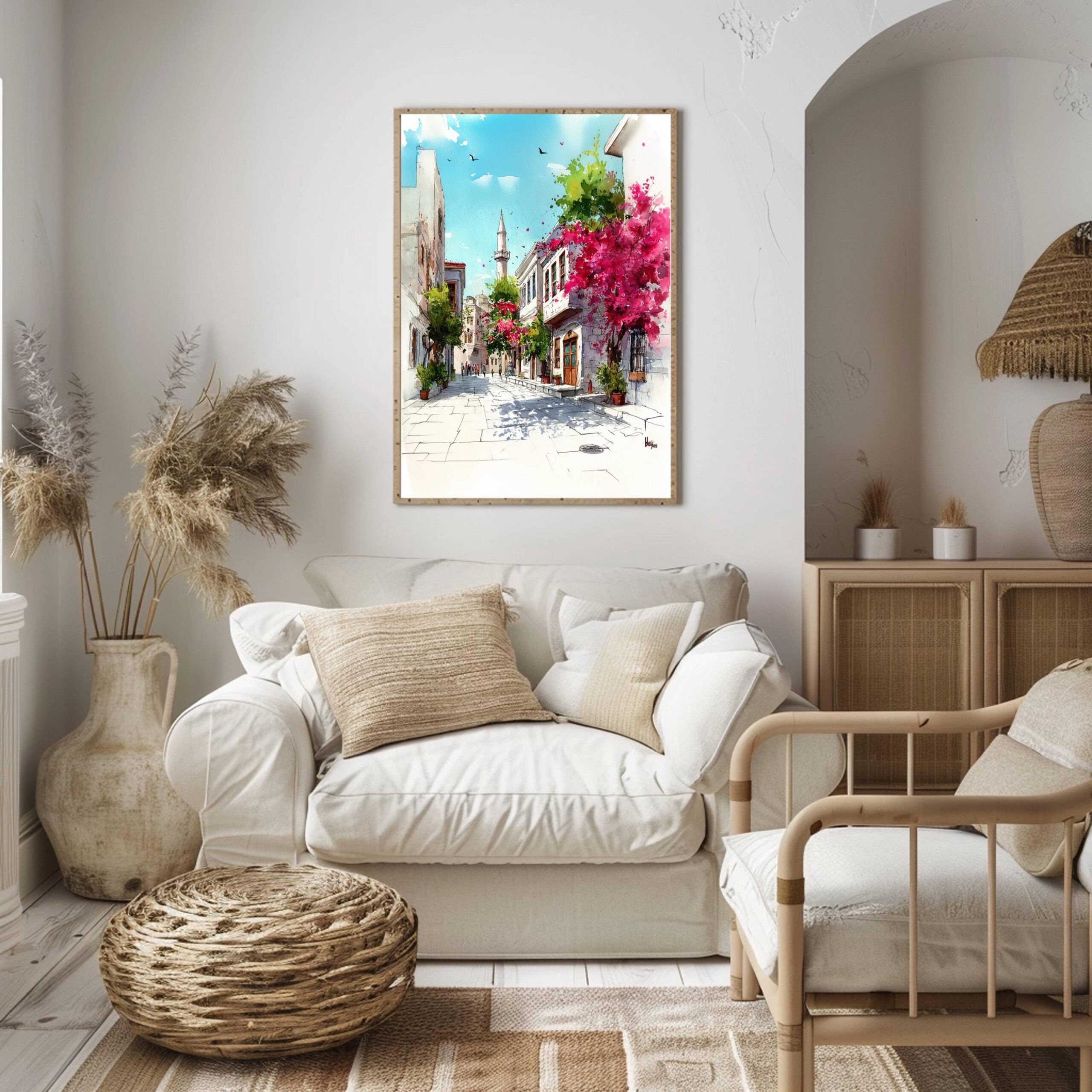 Bodrum Turkey Watercolor Print: Türkiye Europe Travel Art Poster - Image 4