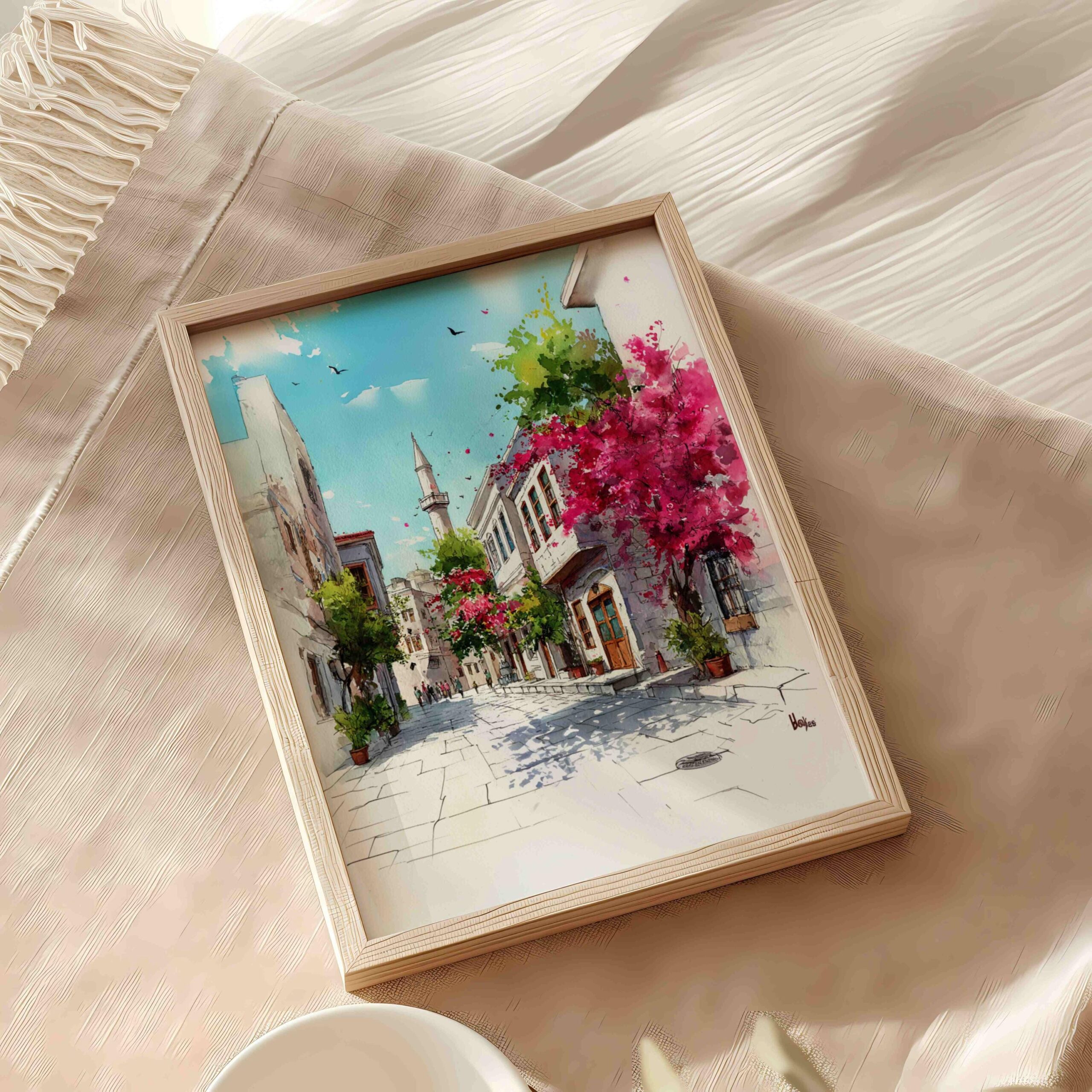 Bodrum Turkey Watercolor Print: Türkiye Europe Travel Art Poster - Image 10