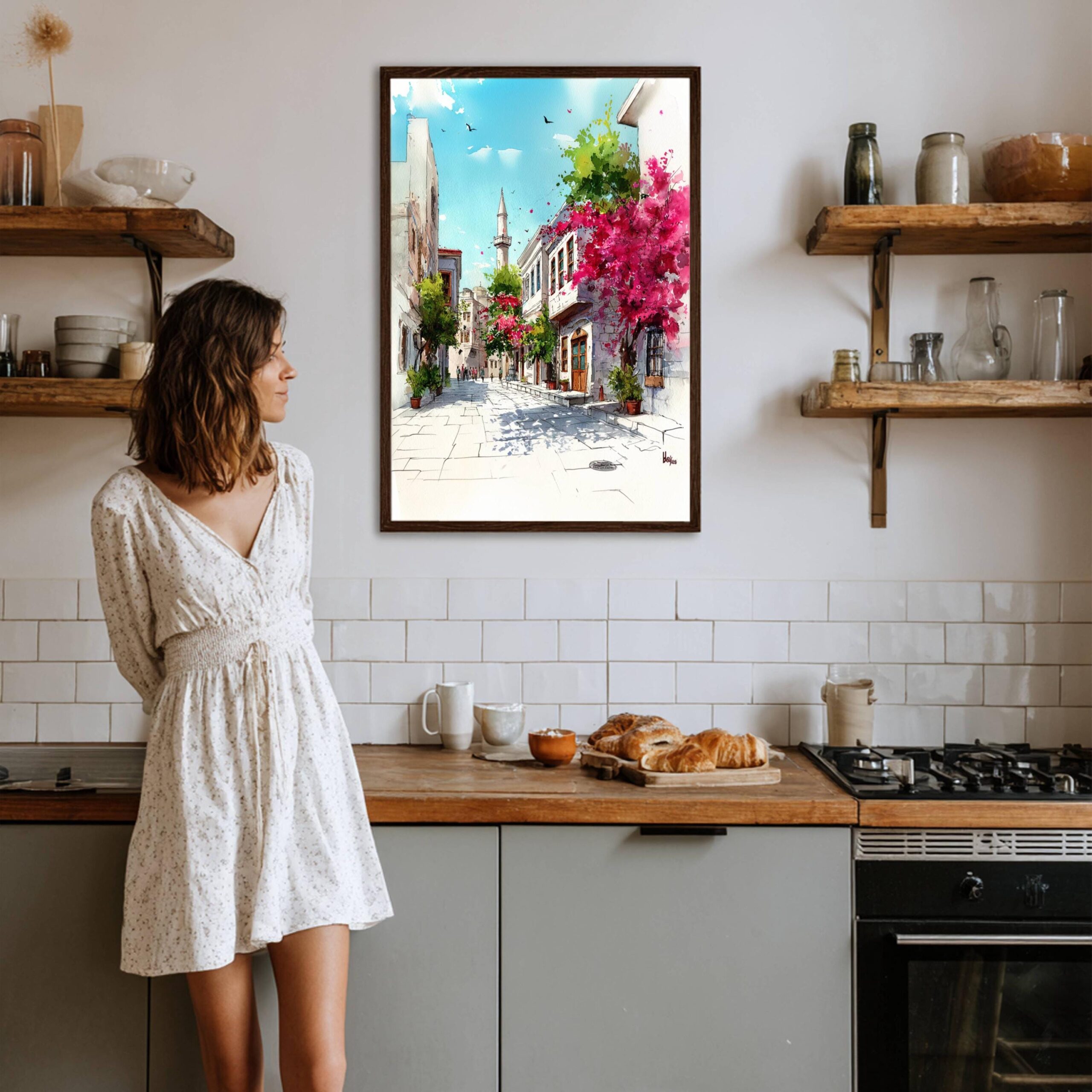 Bodrum Turkey Watercolor Print: Türkiye Europe Travel Art Poster - Image 6