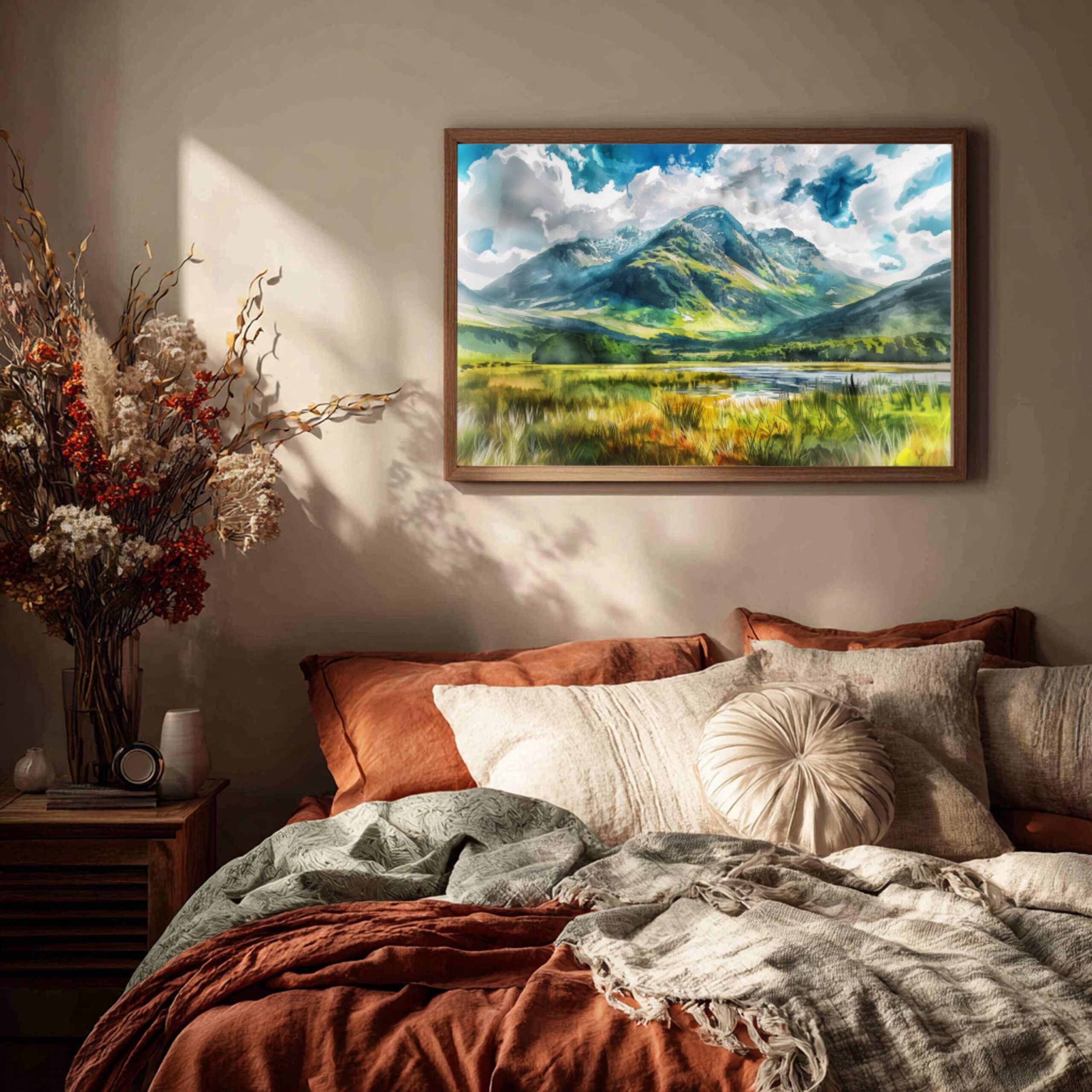 Ben Nevis Grampian Mountains Scotland Watercolor: Three Peaks Challenge Poster - Image 9