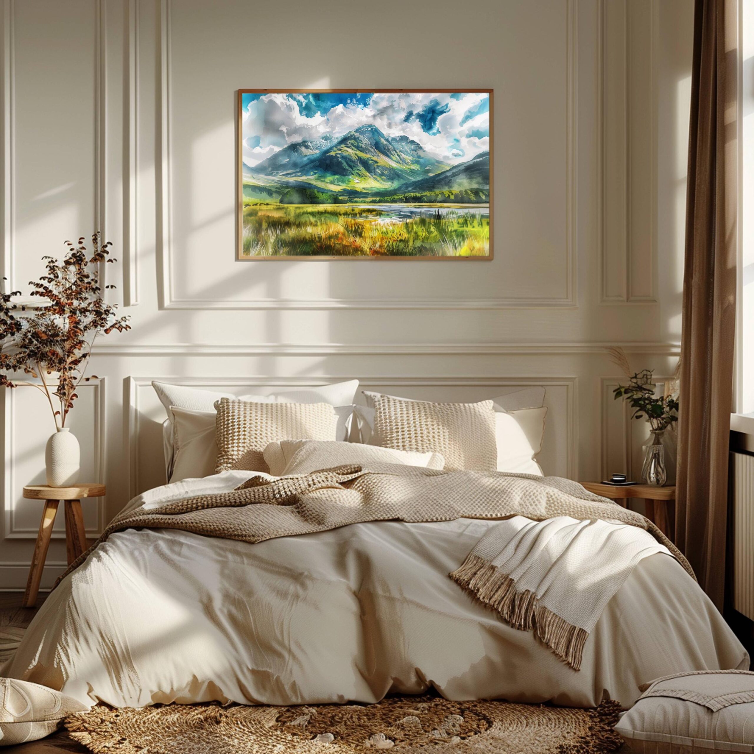 Ben Nevis Grampian Mountains Scotland Watercolor: Three Peaks Challenge Poster - Image 5