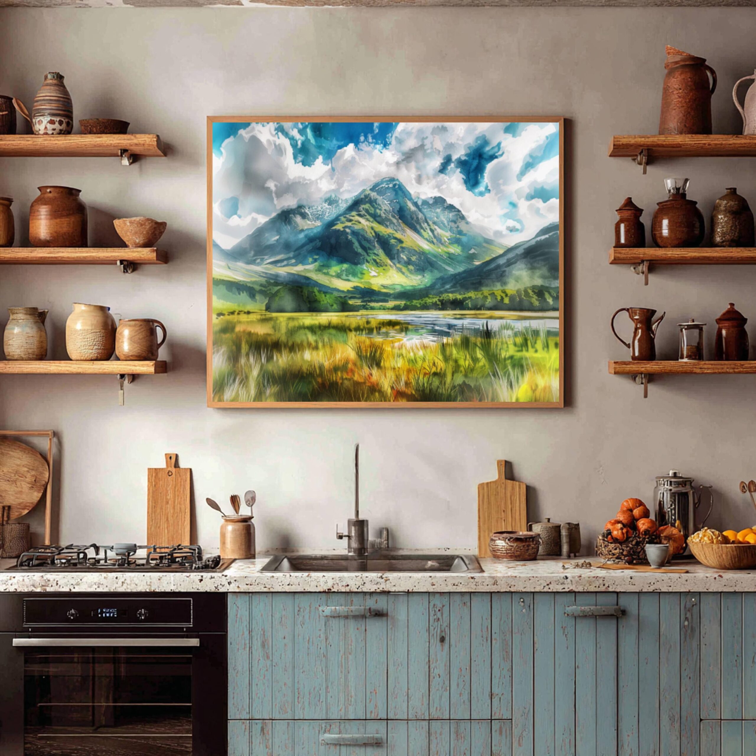 Ben Nevis Grampian Mountains Scotland Watercolor: Three Peaks Challenge Poster - Image 7