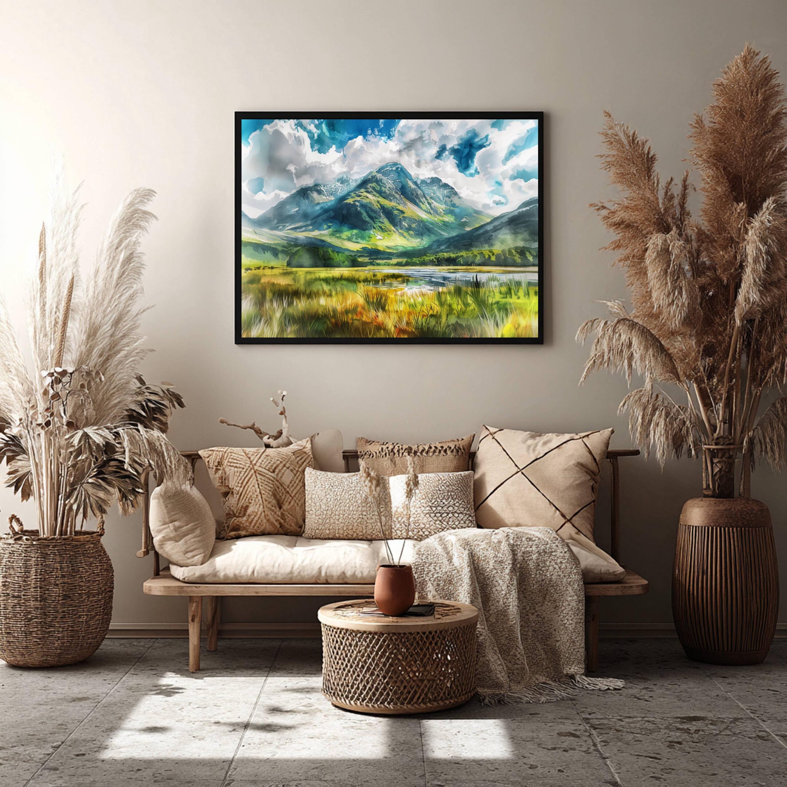 Ben Nevis Grampian Mountains Scotland Watercolor: Three Peaks Challenge Poster - Image 8