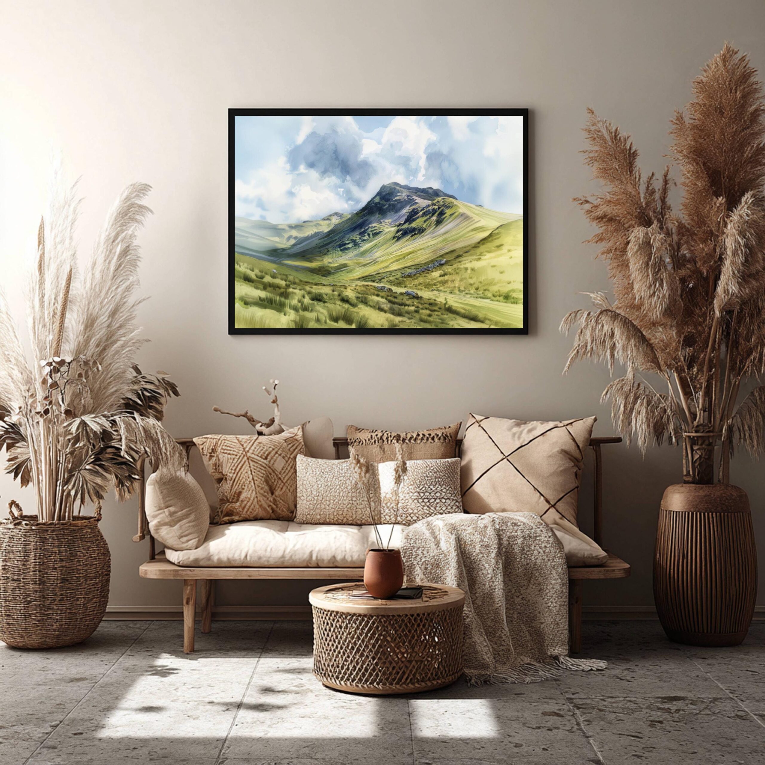 Scafell Pike Cumbria England UK Watercolor: Three Peaks Challenge Poster - Image 7