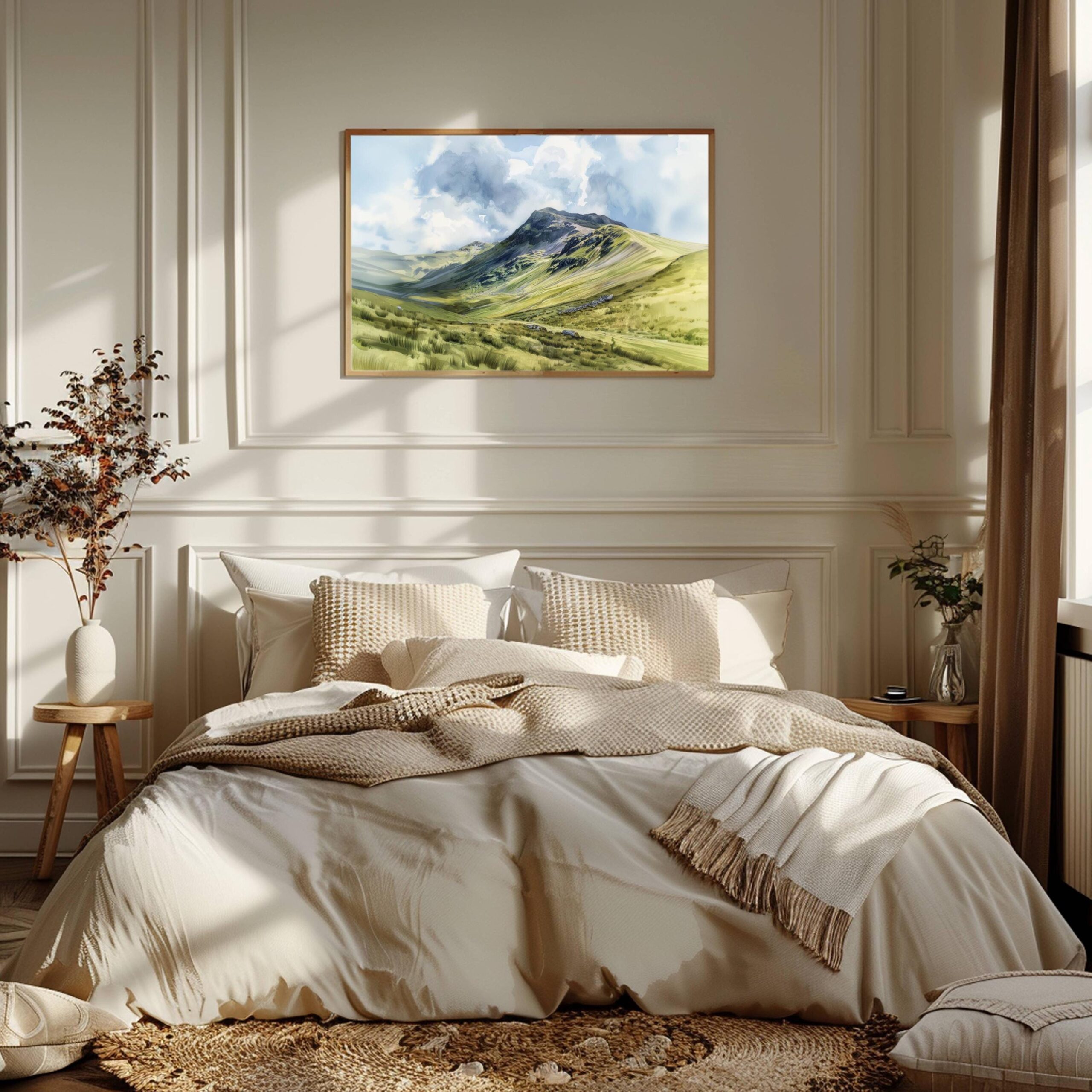 Scafell Pike Cumbria England UK Watercolor: Three Peaks Challenge Poster - Image 5