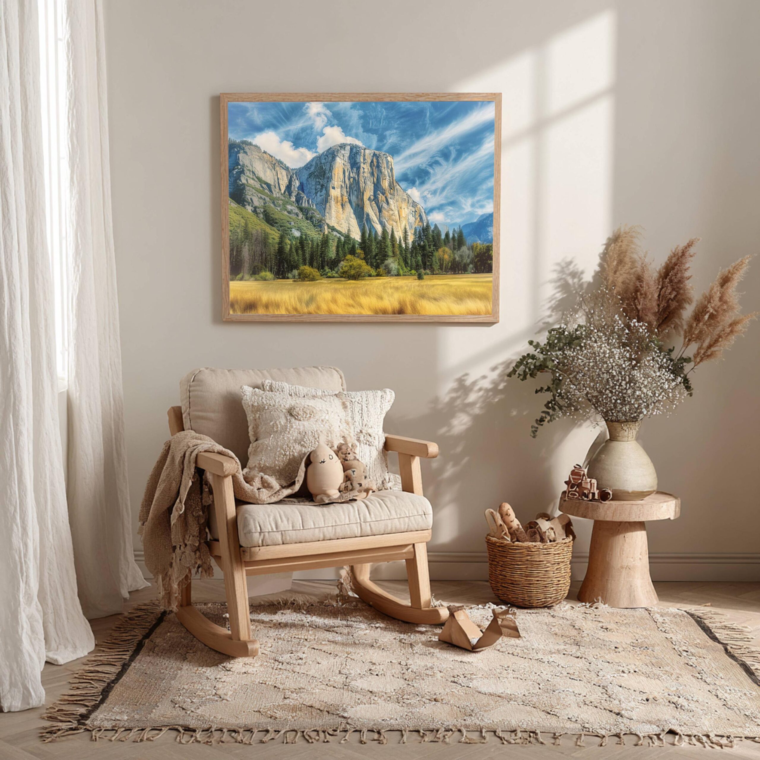 El Capitan Mountain Yosemite National Park California Watercolor: USA Travel Art Poster - Image 3