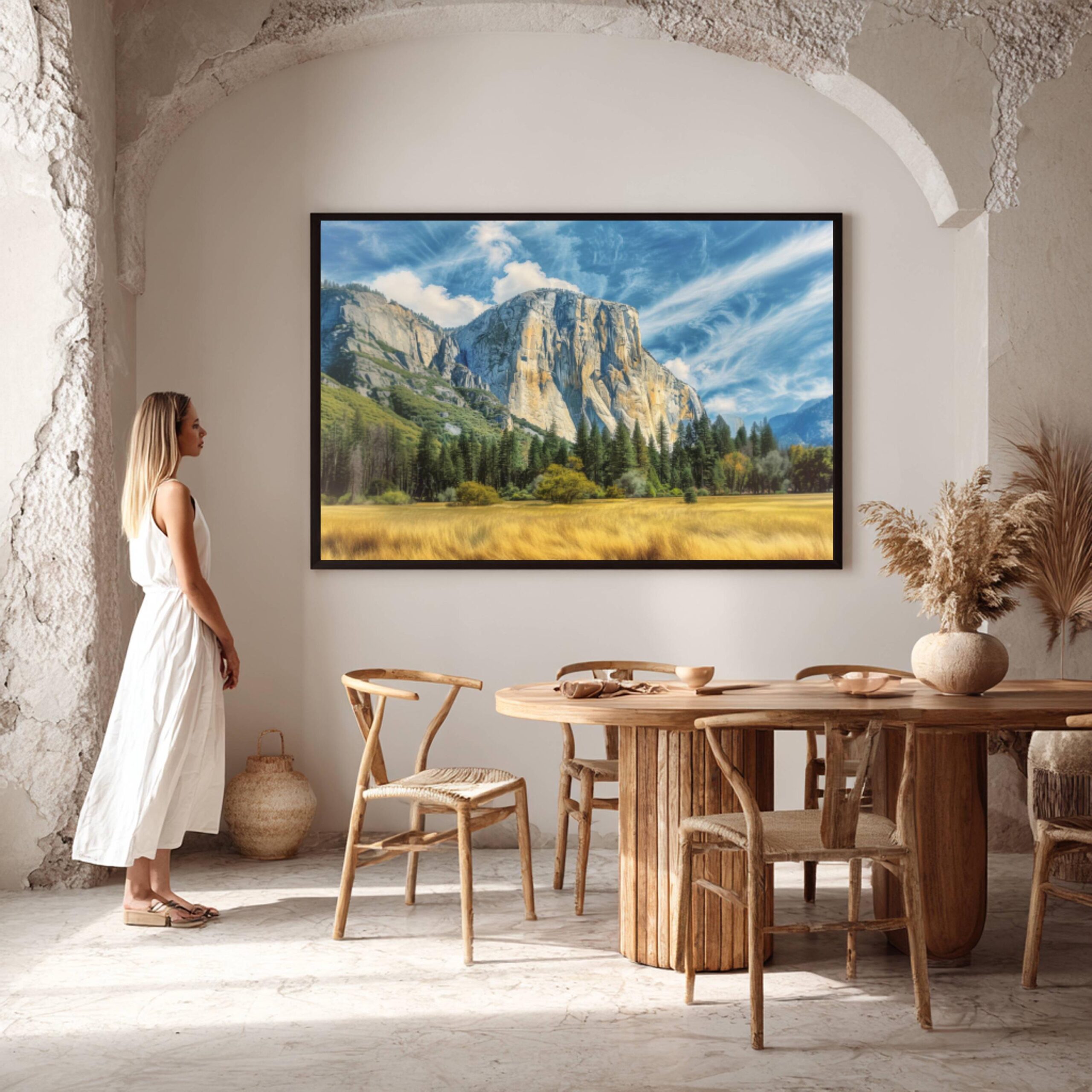 El Capitan Mountain Yosemite National Park California Watercolor: USA Travel Art Poster - Image 2