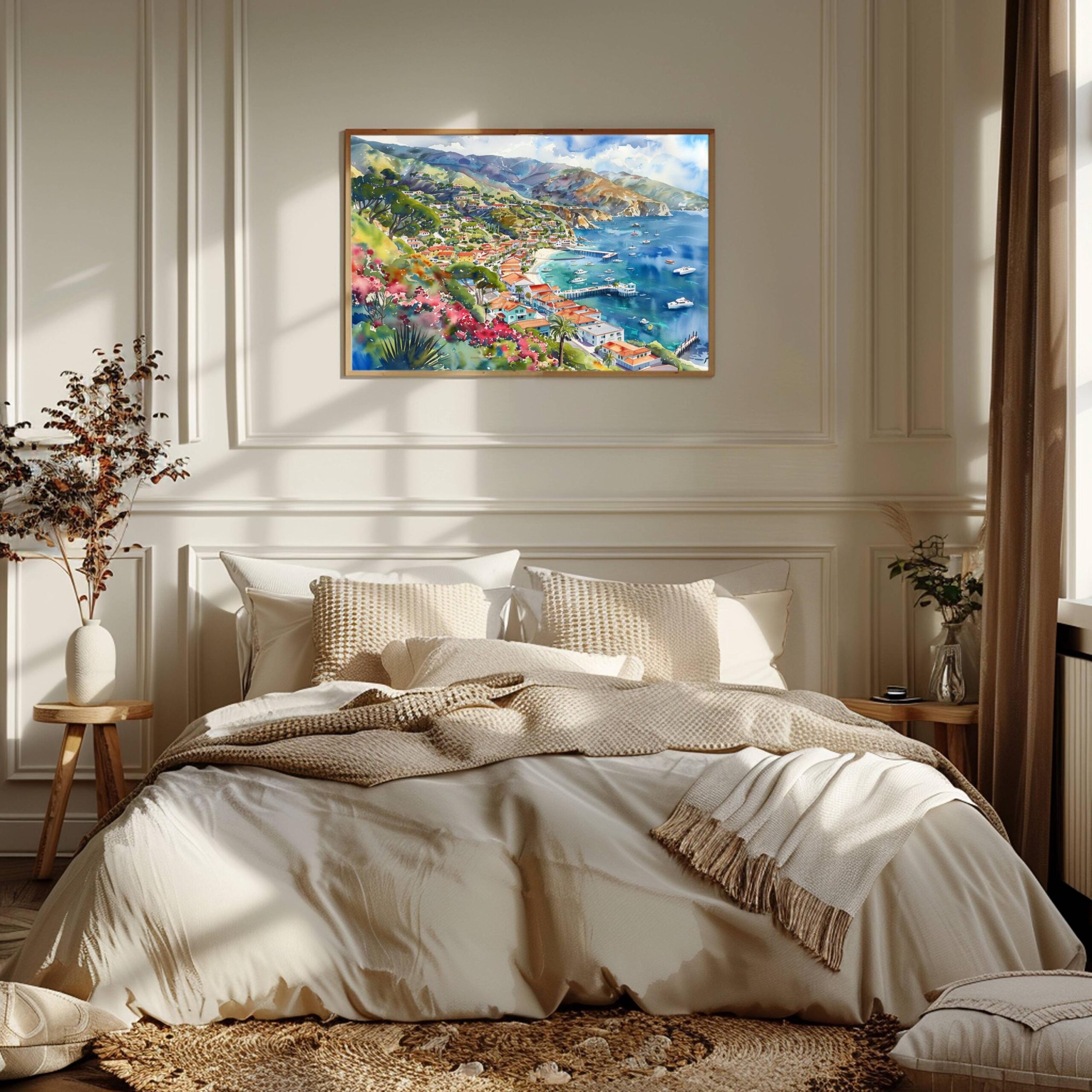 Catalina Island California USA Watercolor Print: American Travel Poster - Image 5