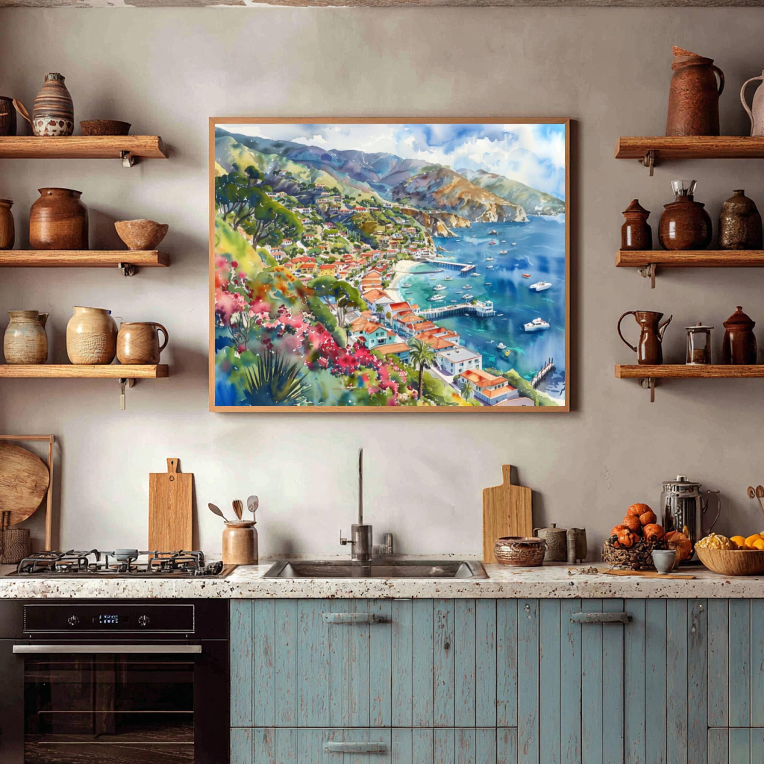 Catalina Island California USA Watercolor Print: American Travel Poster - Image 8