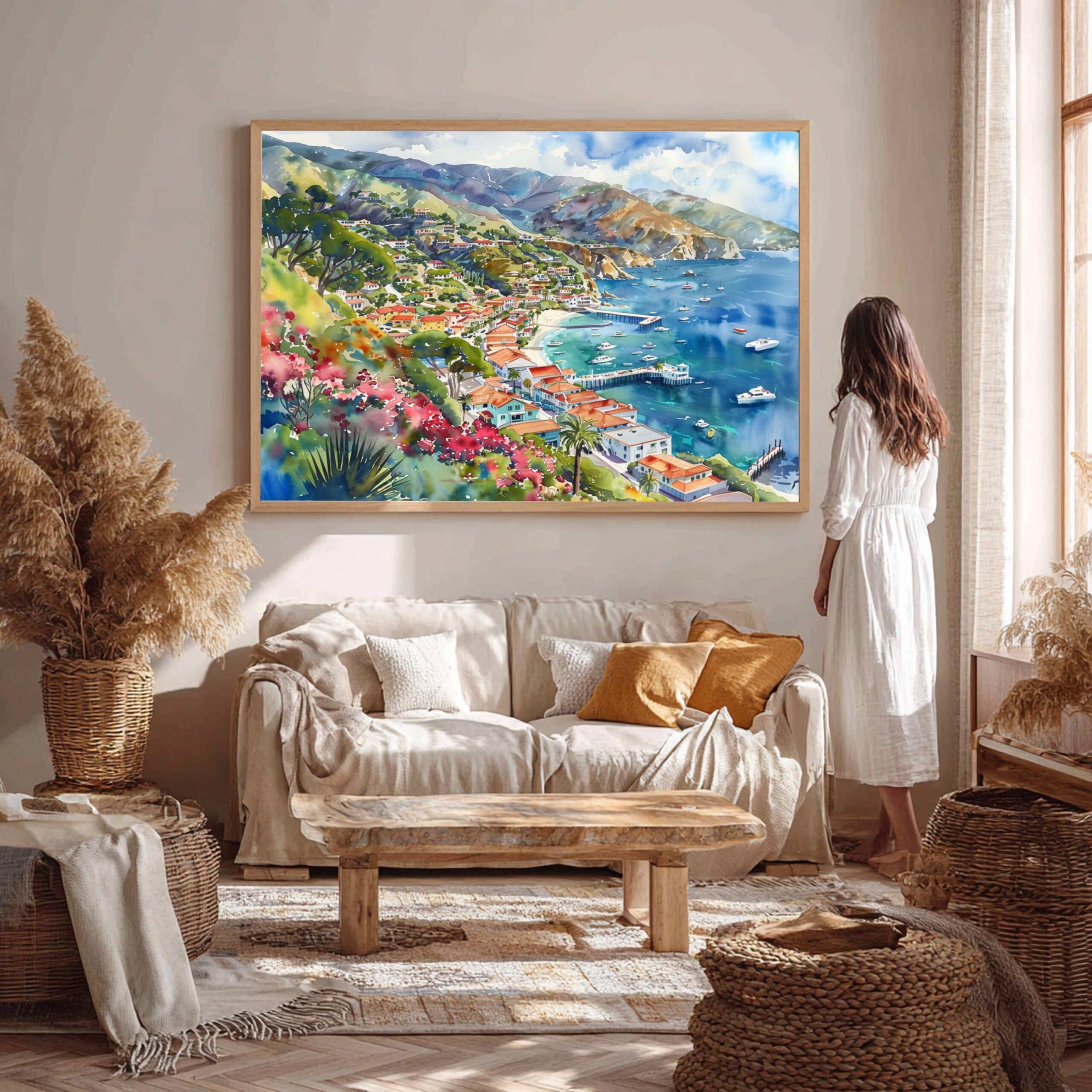 Catalina Island California USA Watercolor Print: American Travel Poster - Image 6